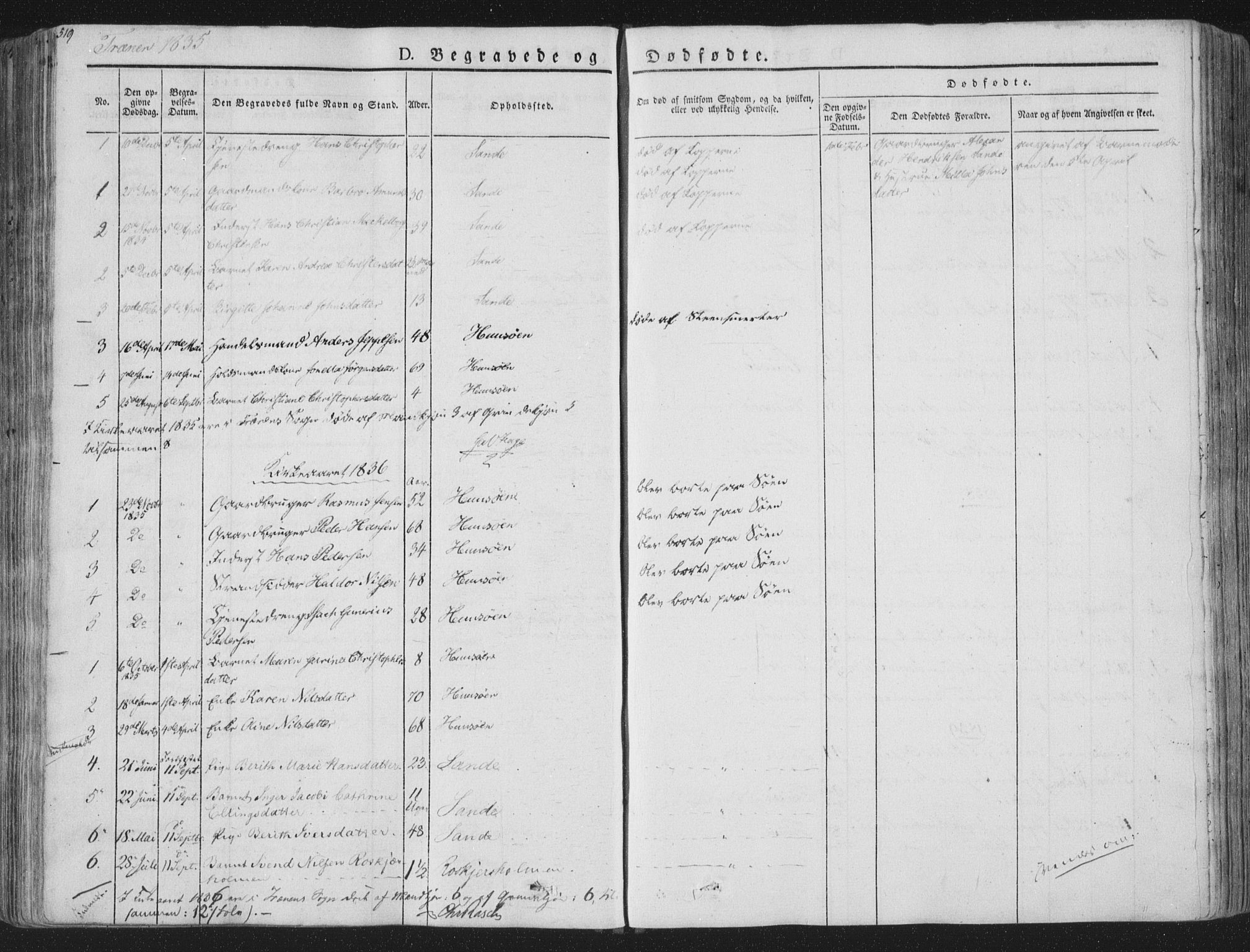 Ministerialprotokoller, klokkerbøker og fødselsregistre - Nordland, SAT/A-1459/839/L0566: Parish register (official) no. 839A03, 1825-1862, p. 519
