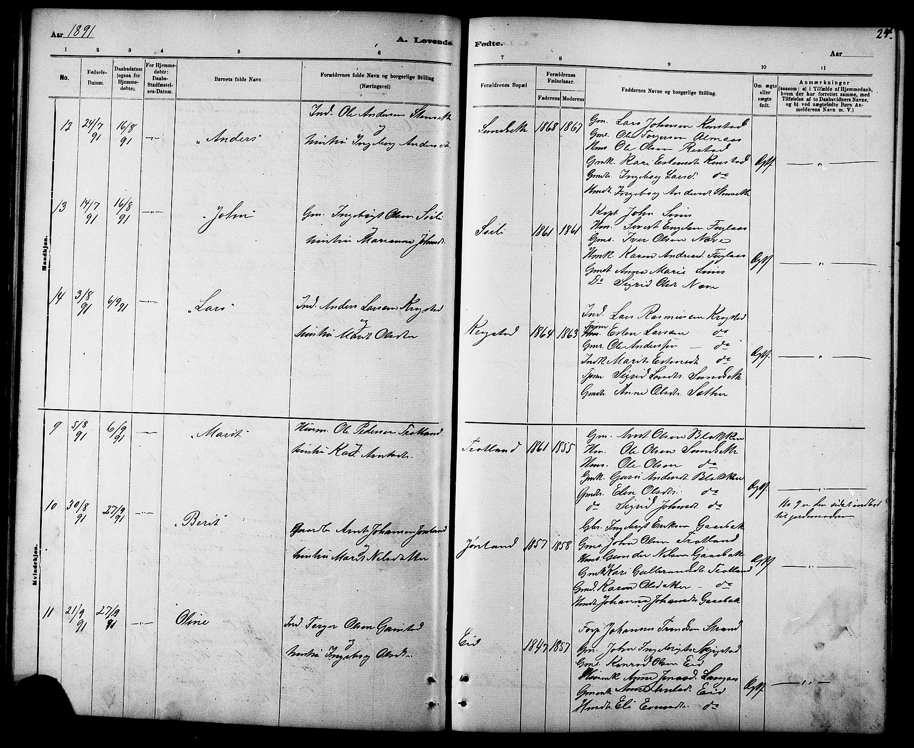 Ministerialprotokoller, klokkerbøker og fødselsregistre - Sør-Trøndelag, SAT/A-1456/694/L1132: Parish register (copy) no. 694C04, 1887-1914, p. 24