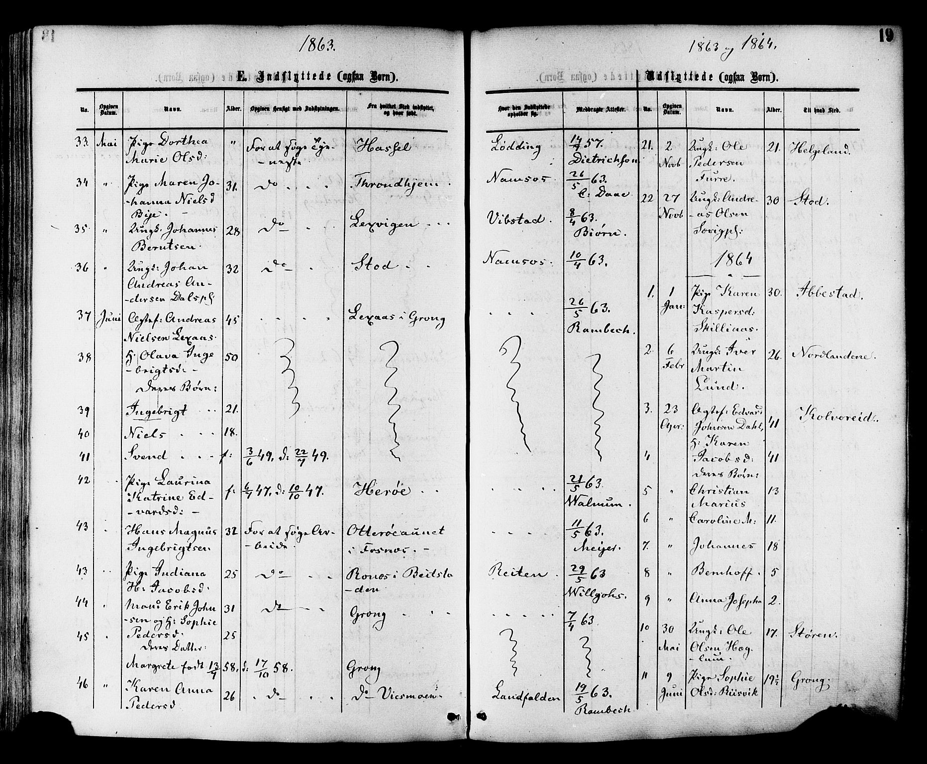 Ministerialprotokoller, klokkerbøker og fødselsregistre - Nord-Trøndelag, SAT/A-1458/764/L0553: Parish register (official) no. 764A08, 1858-1880, p. 19