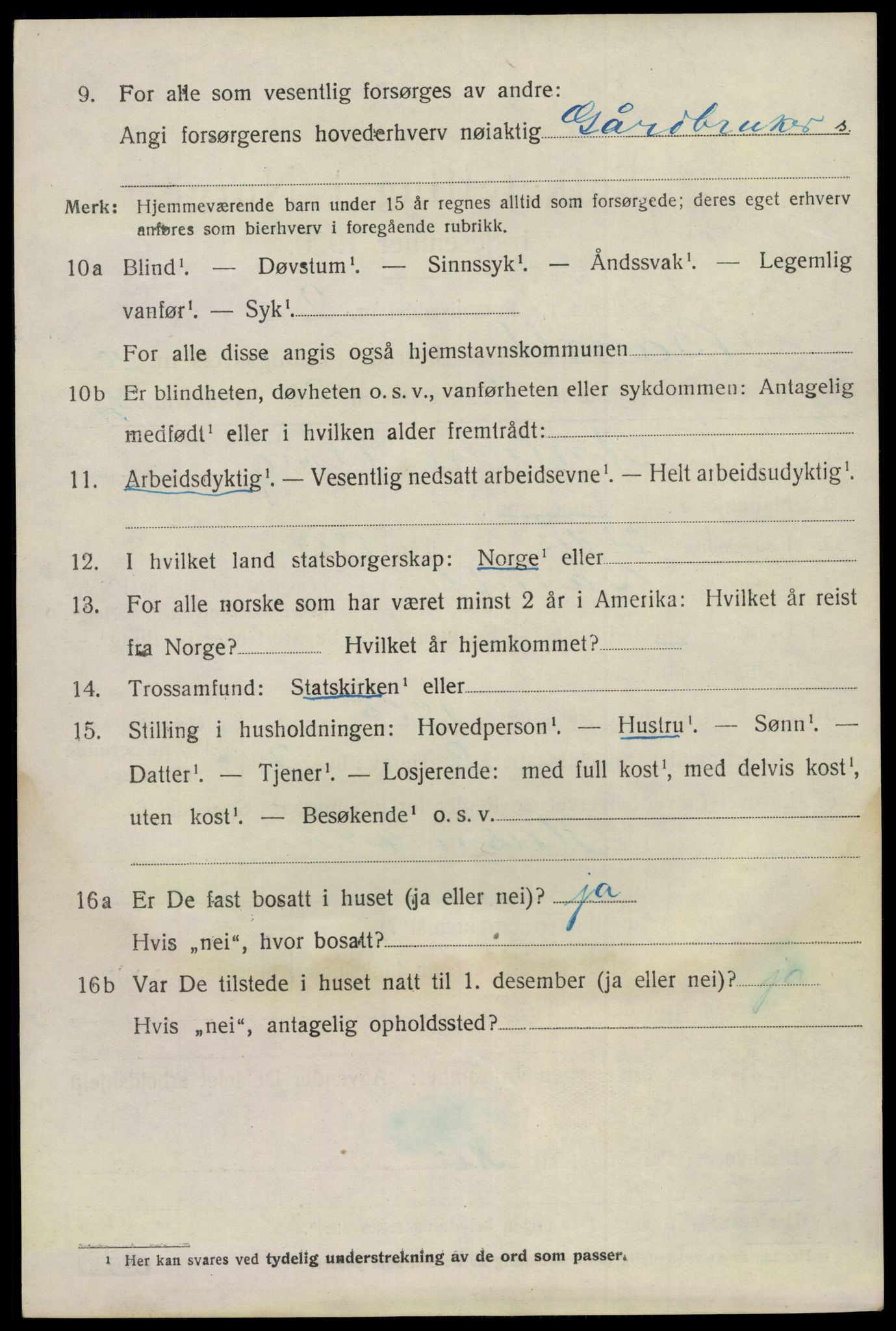 SAKO, 1920 census for Bamble, 1920, p. 8326