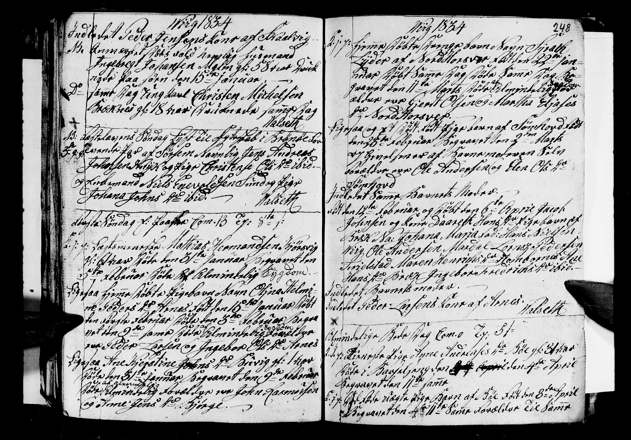 Ministerialprotokoller, klokkerbøker og fødselsregistre - Nordland, SAT/A-1459/812/L0185: Parish register (copy) no. 812C03, 1815-1837, p. 248