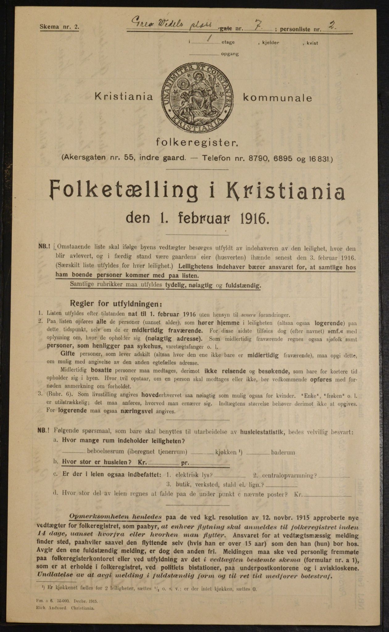 OBA, Municipal Census 1916 for Kristiania, 1916, p. 30504