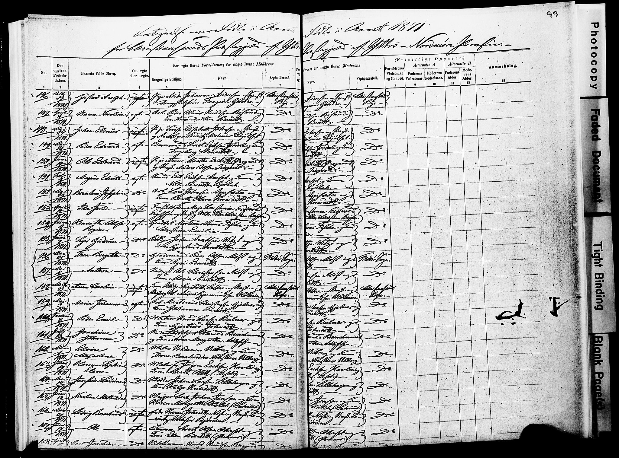 Ministerialprotokoller, klokkerbøker og fødselsregistre - Møre og Romsdal, SAT/A-1454/572/L0857: Parish register (official) no. 572D01, 1866-1872, p. 98-99