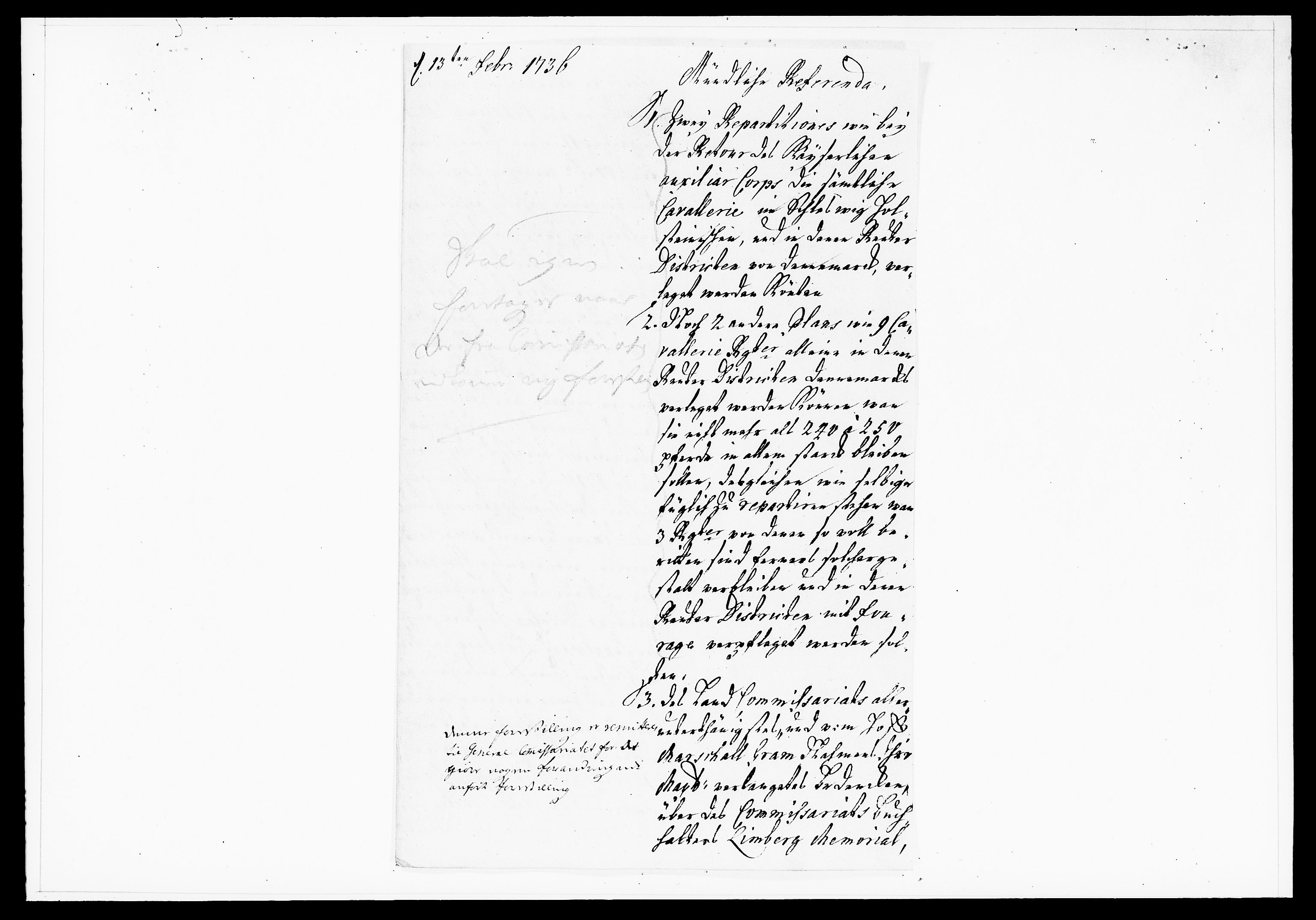 Krigskollegiet, Krigskancelliet, DRA/A-0006/-/1130-1137: Refererede sager, 1736, p. 48
