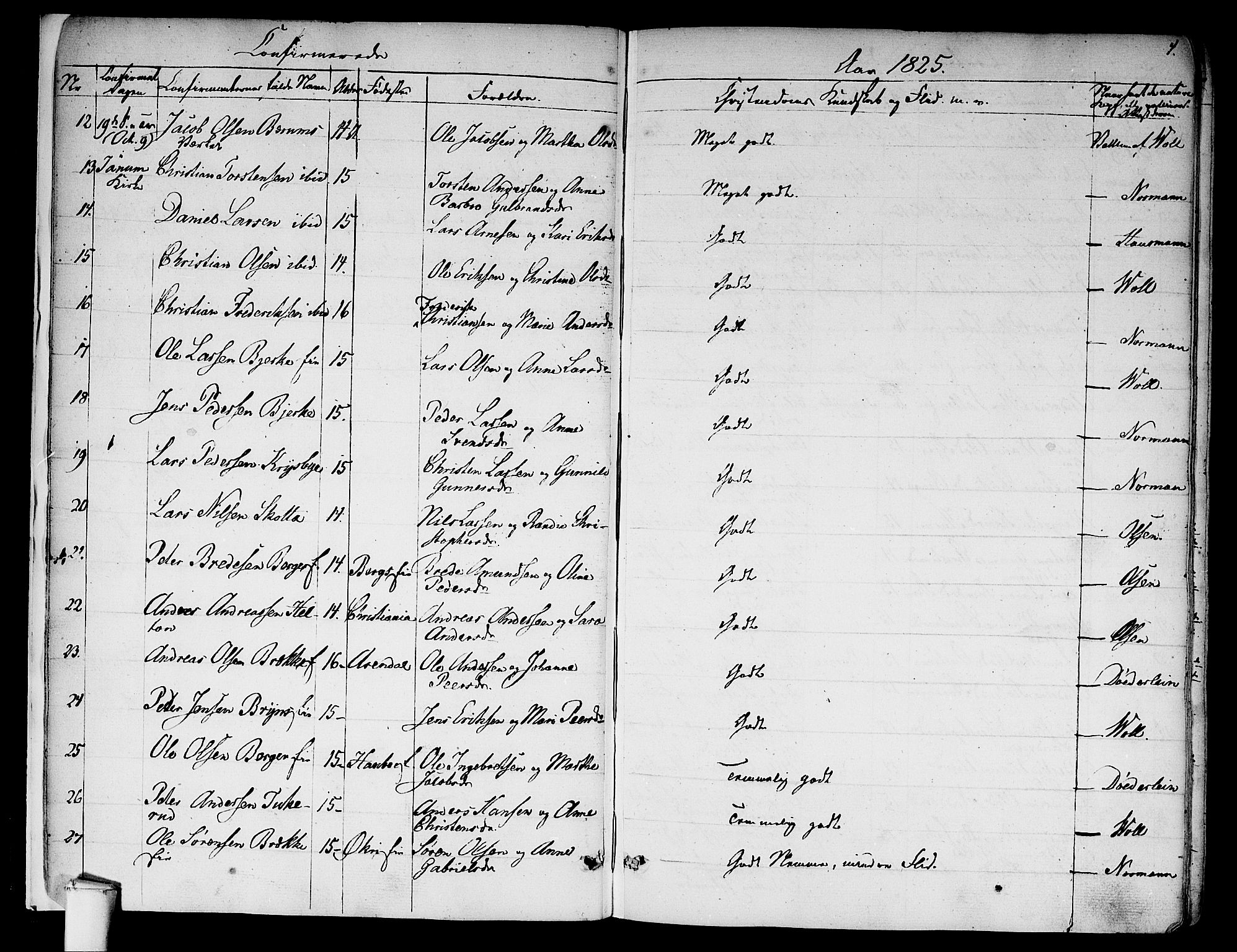 Asker prestekontor Kirkebøker, AV/SAO-A-10256a/F/Fa/L0009: Parish register (official) no. I 9, 1825-1878, p. 4