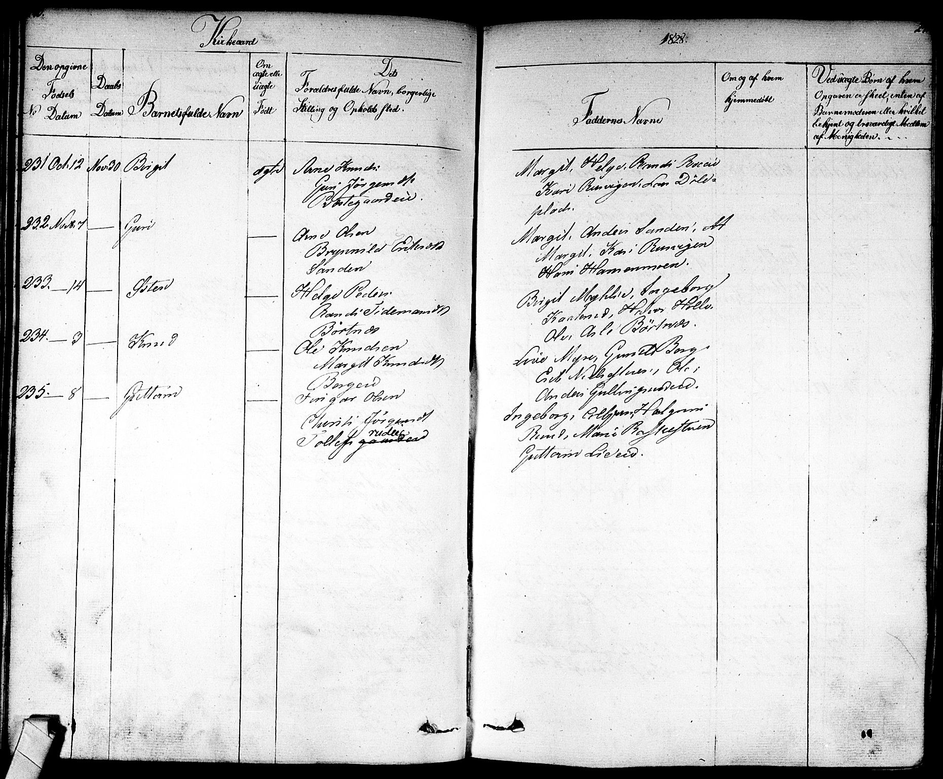 Nes kirkebøker, SAKO/A-236/F/Fa/L0008: Parish register (official) no. 8, 1824-1834, p. 240-241