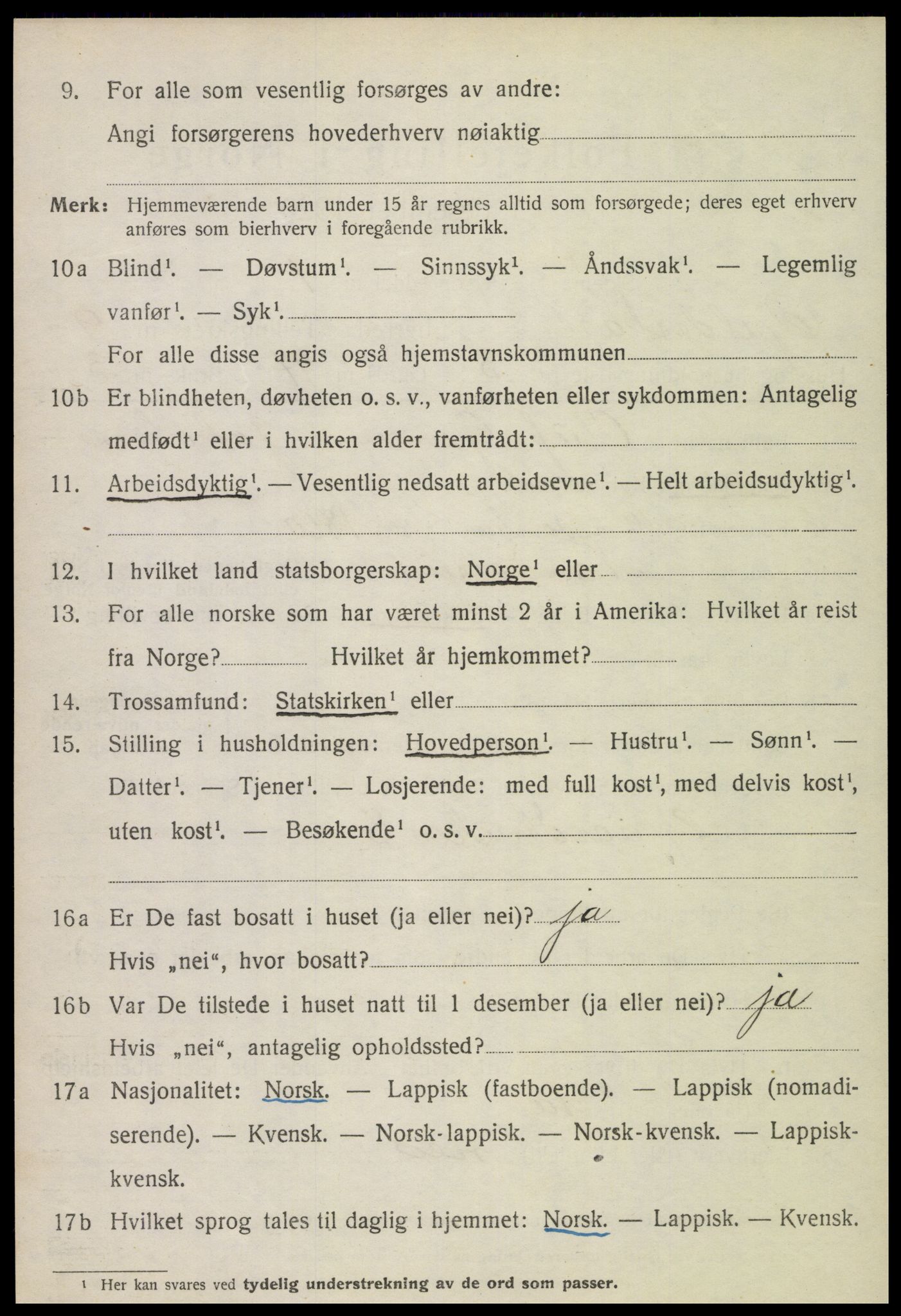 SAT, 1920 census for Gildeskål, 1920, p. 5819