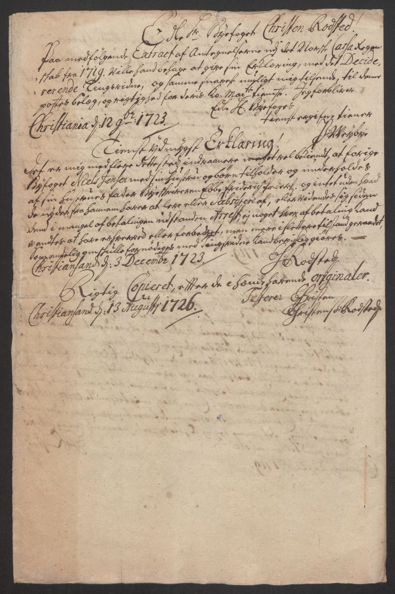 Rentekammeret inntil 1814, Reviderte regnskaper, Byregnskaper, AV/RA-EA-4066/R/Rm/L0285: [M18] Sikt og sakefall, 1681-1718, p. 613