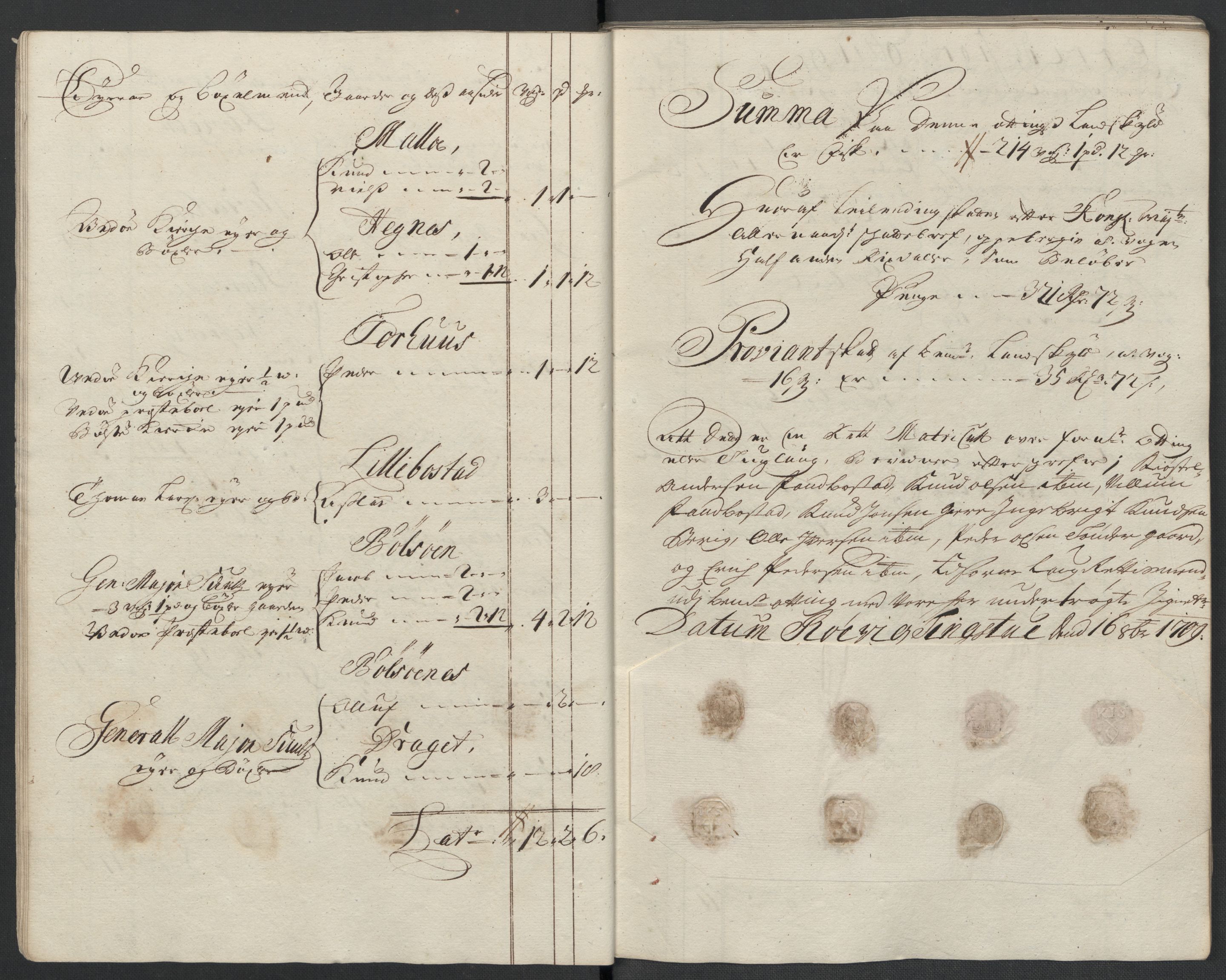 Rentekammeret inntil 1814, Reviderte regnskaper, Fogderegnskap, AV/RA-EA-4092/R55/L3659: Fogderegnskap Romsdal, 1709-1710, p. 39