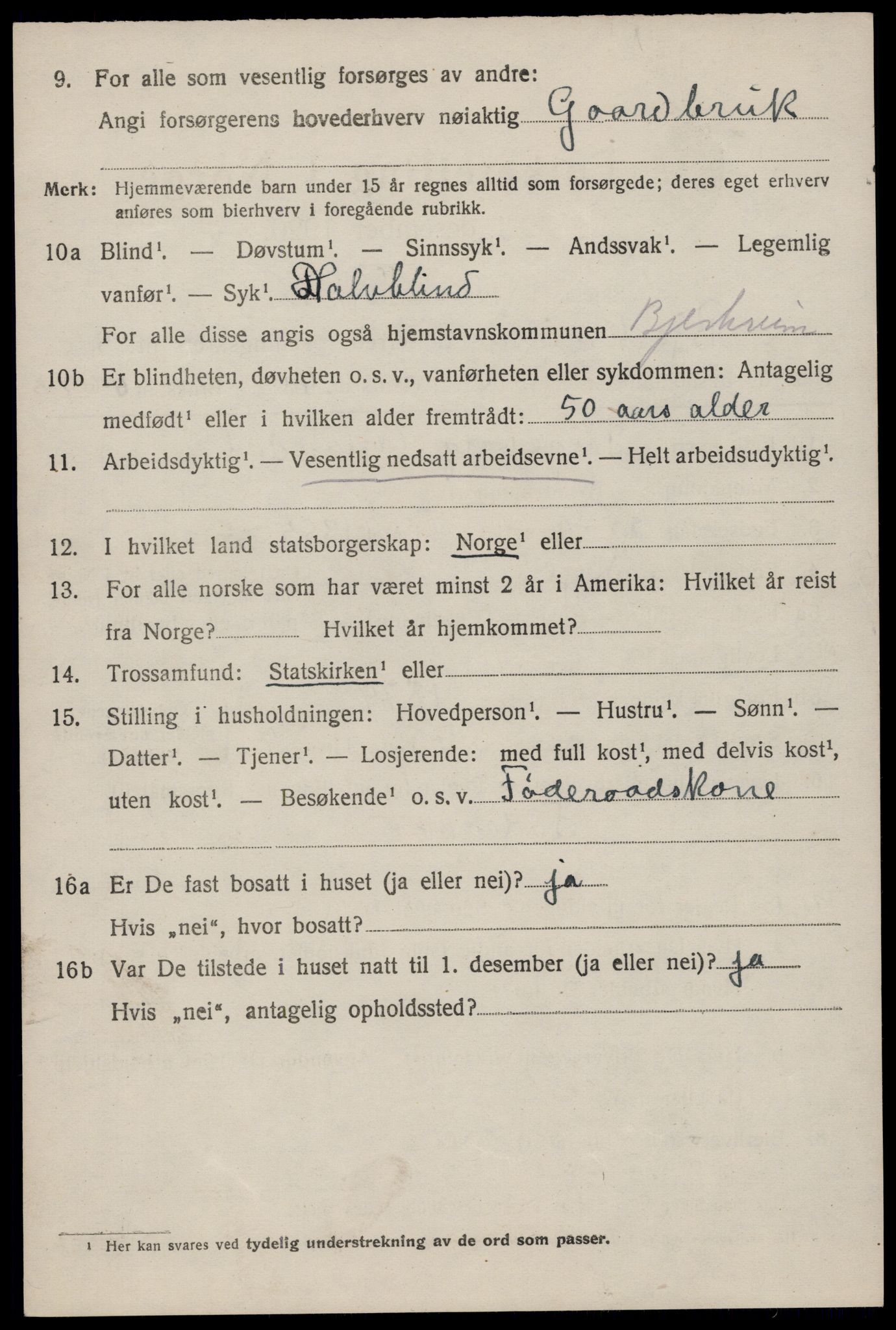 SAST, 1920 census for Bjerkreim, 1920, p. 2117