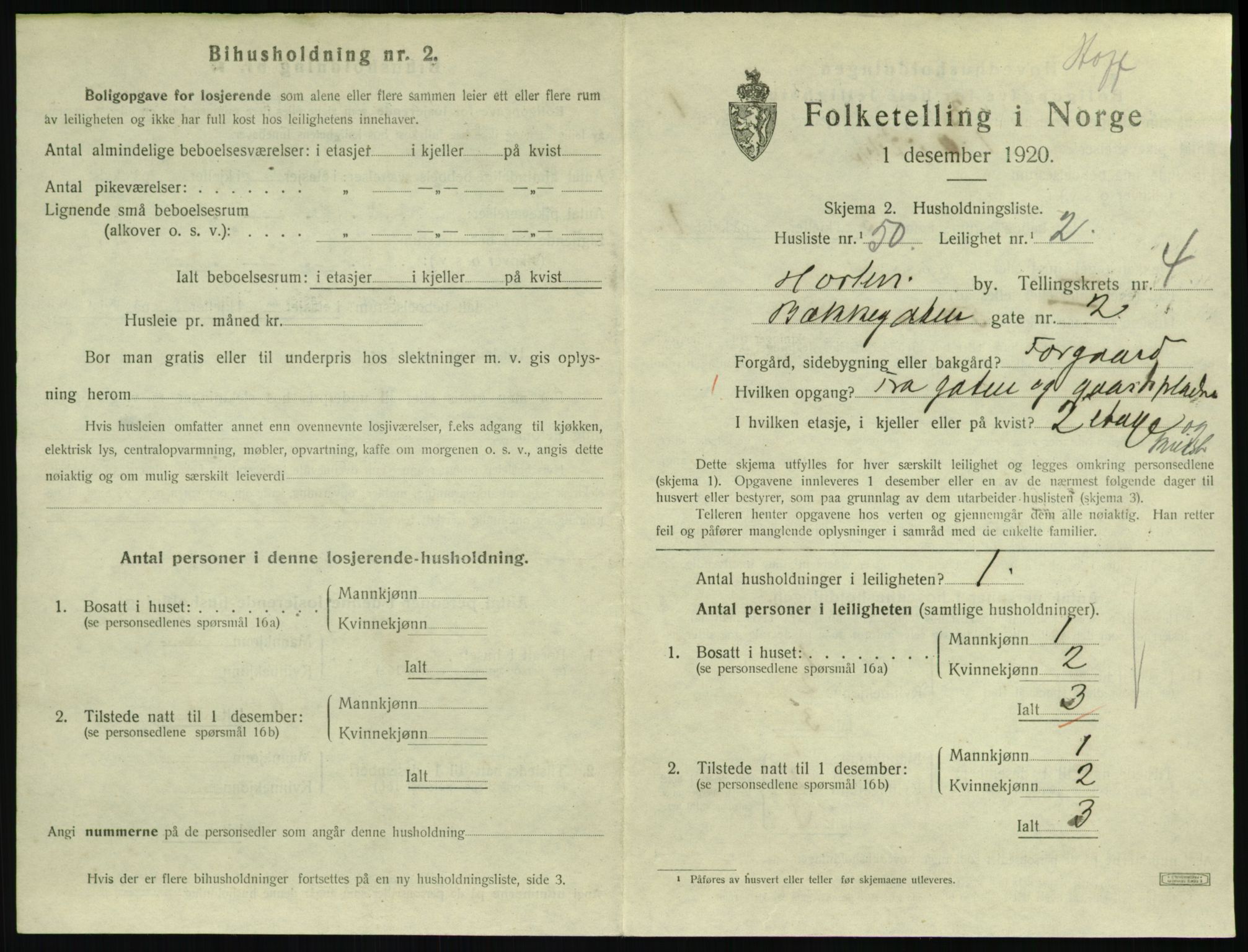SAKO, 1920 census for Horten, 1920, p. 5041