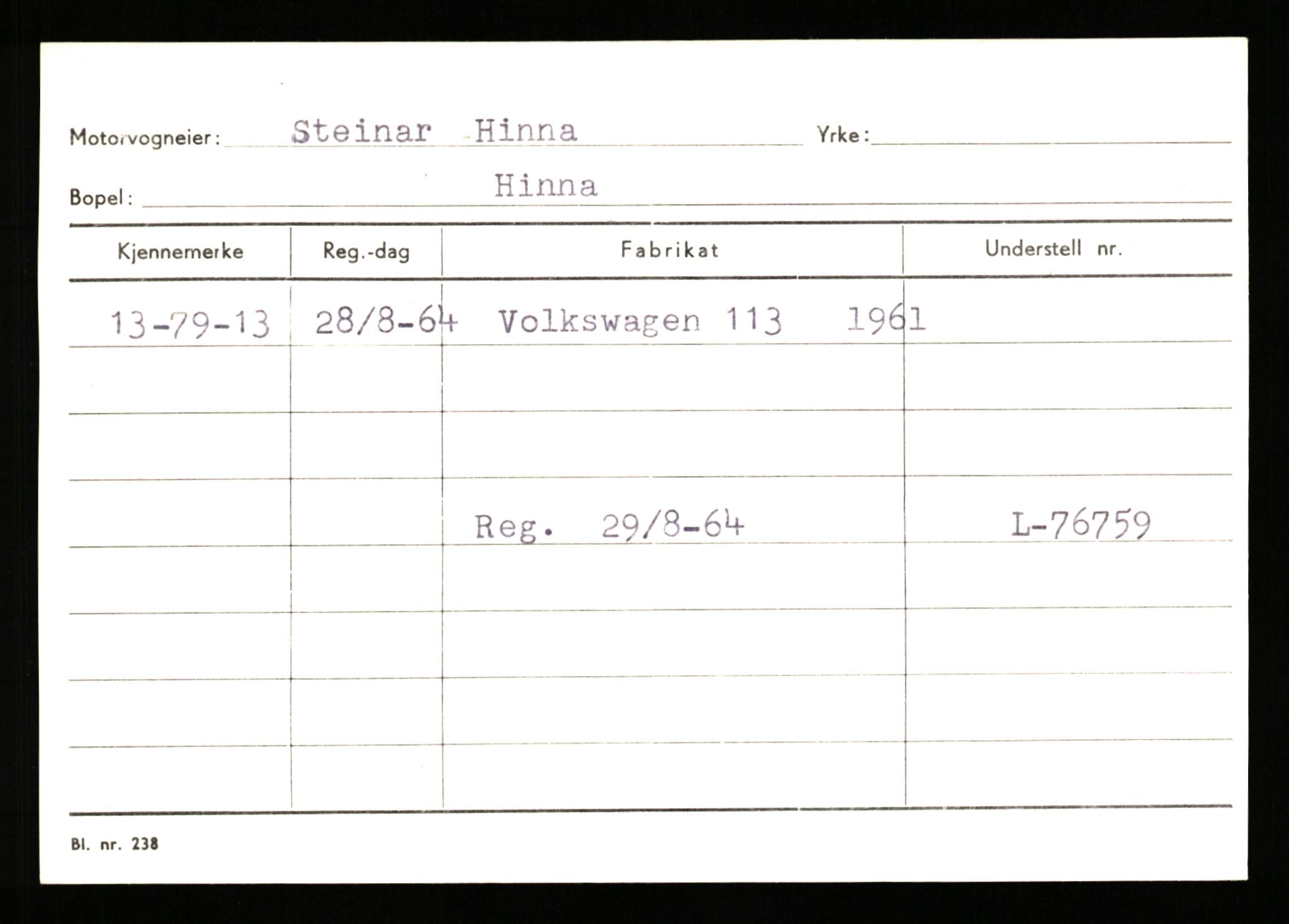 Stavanger trafikkstasjon, AV/SAST-A-101942/0/G/L0010: Registreringsnummer: 130000 - 239953, 1930-1971, p. 245