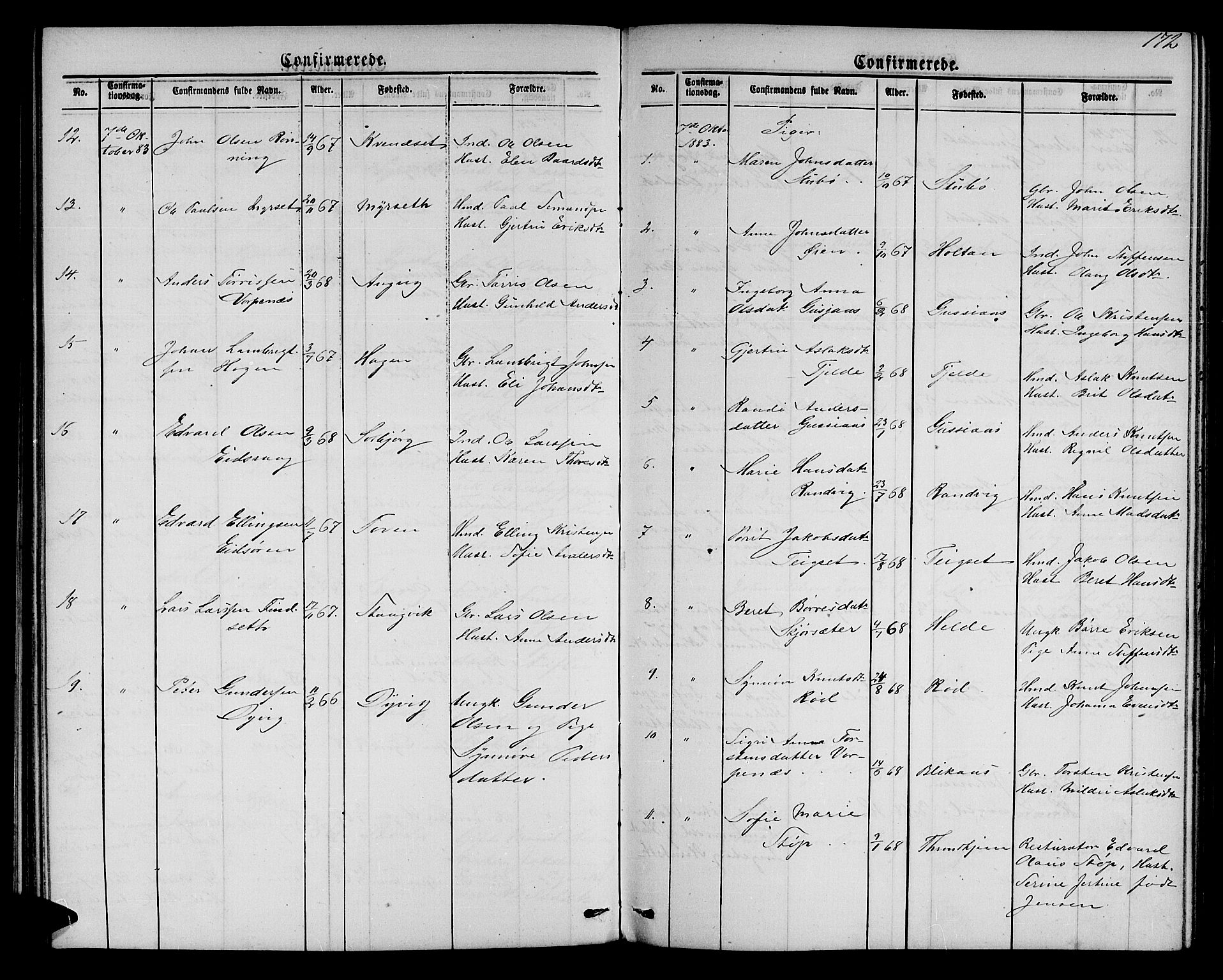 Ministerialprotokoller, klokkerbøker og fødselsregistre - Møre og Romsdal, AV/SAT-A-1454/551/L0630: Parish register (copy) no. 551C02, 1867-1885, p. 172