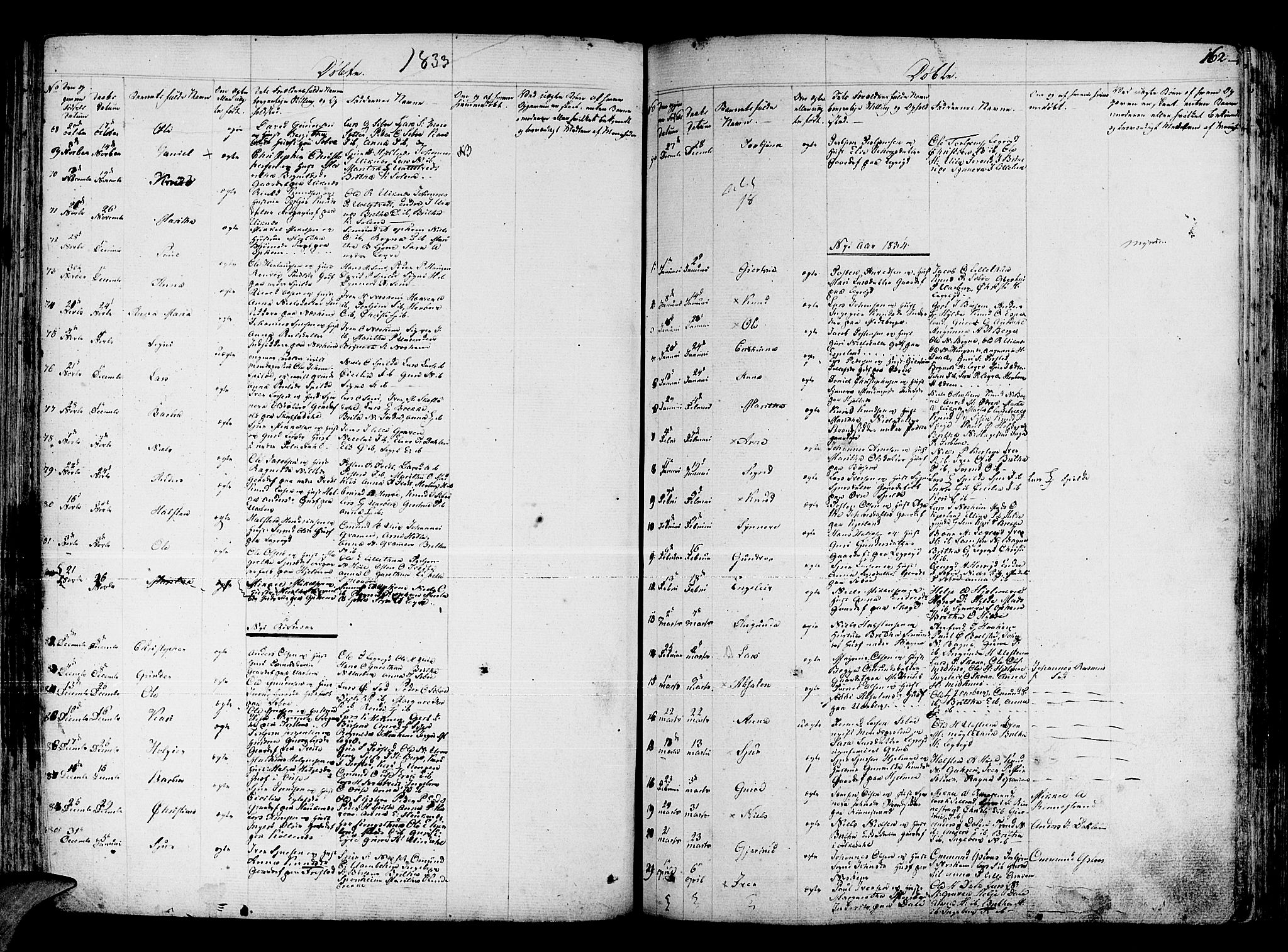 Ulvik sokneprestembete, SAB/A-78801/H/Haa: Parish register (official) no. A 11, 1793-1838, p. 162