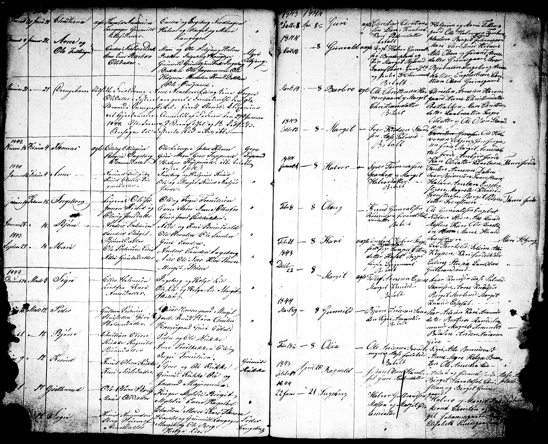 Nes kirkebøker, AV/SAKO-A-236/G/Ga/L0001: Parish register (copy) no. I 1, 1843-1872