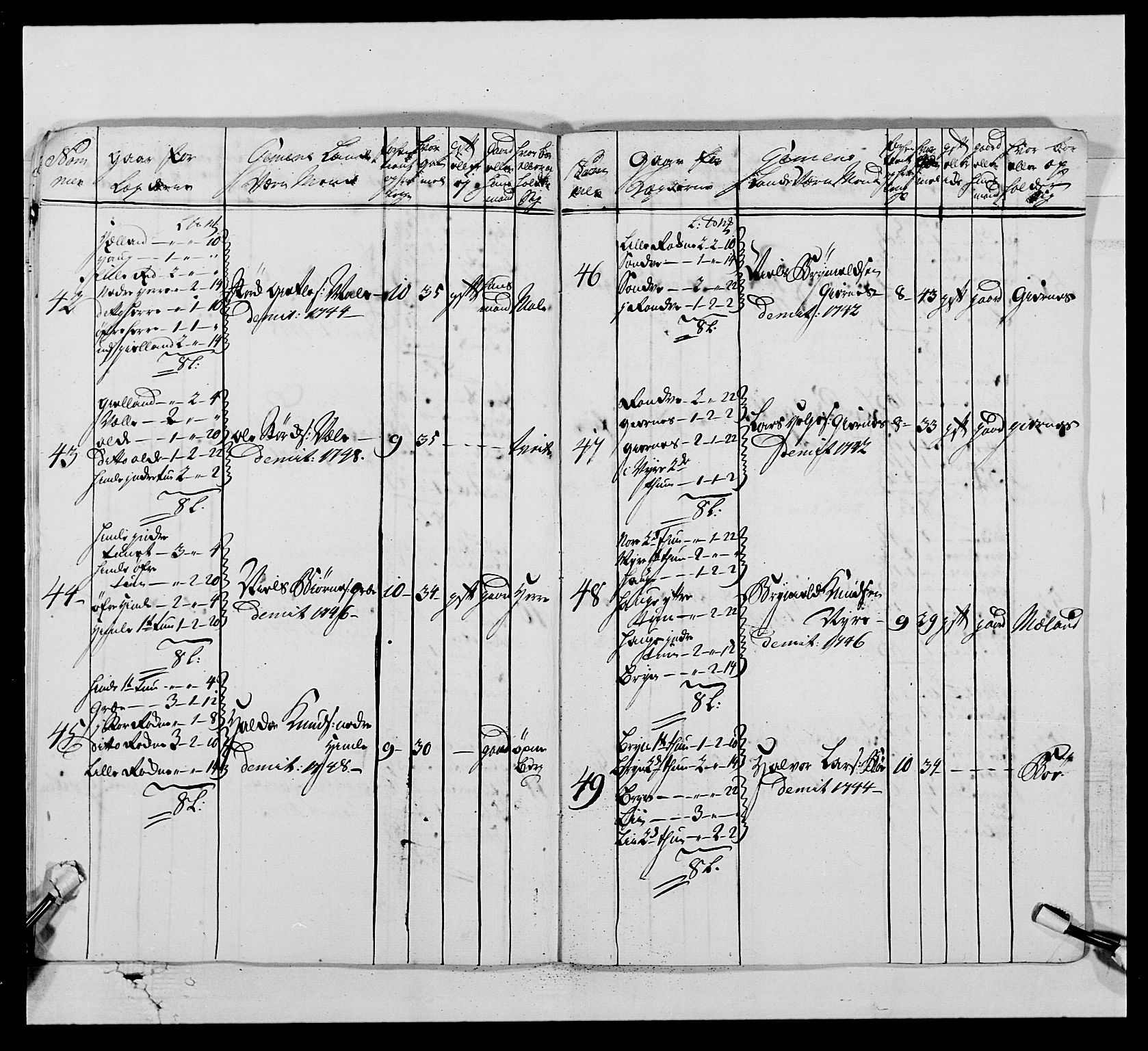 Kommanderende general (KG I) med Det norske krigsdirektorium, AV/RA-EA-5419/E/Ea/L0520: 2. Bergenhusiske regiment, 1746-1756, p. 215