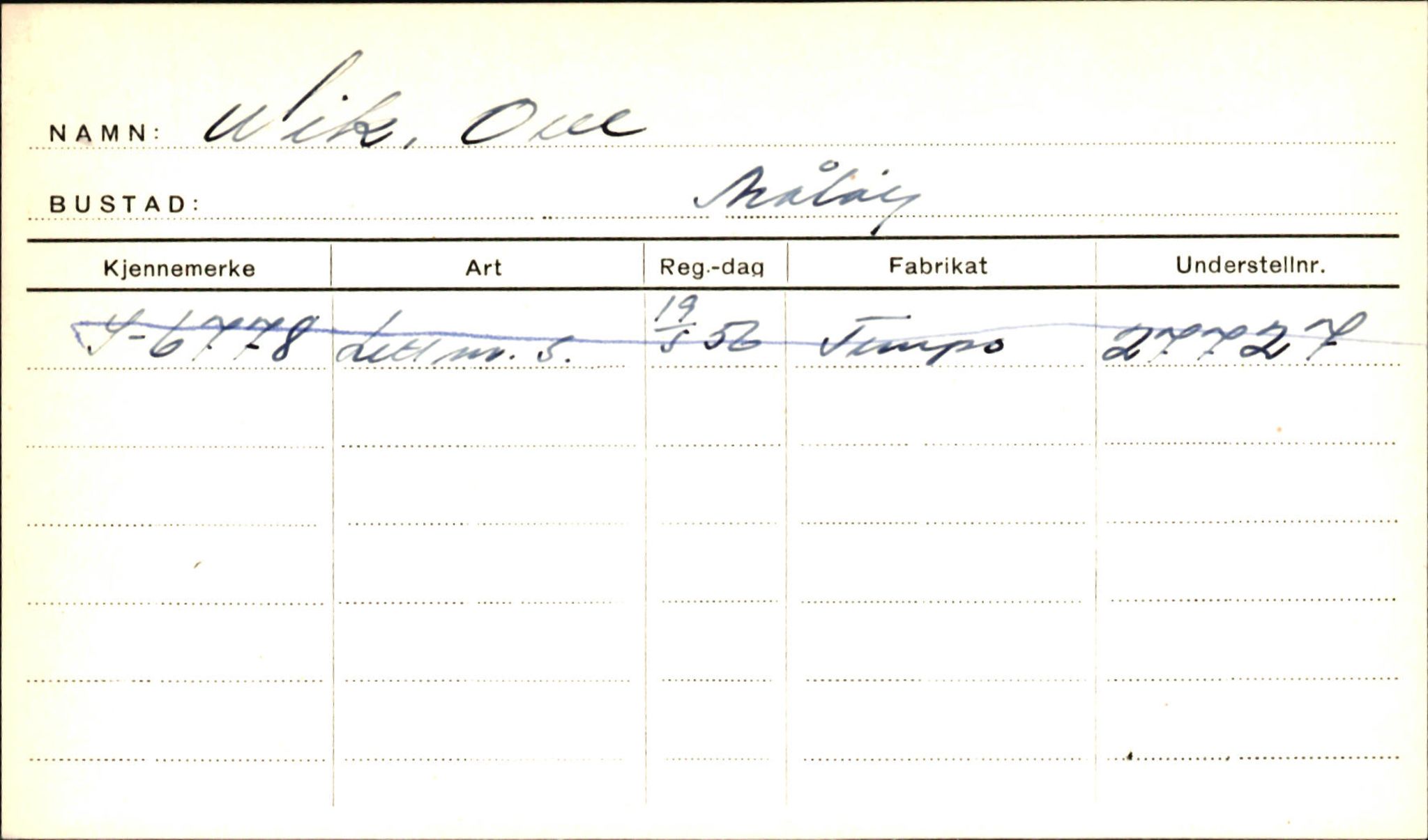 Statens vegvesen, Sogn og Fjordane vegkontor, AV/SAB-A-5301/4/F/L0002: Eigarregister Fjordane til 1.6.1961, 1930-1961, p. 594