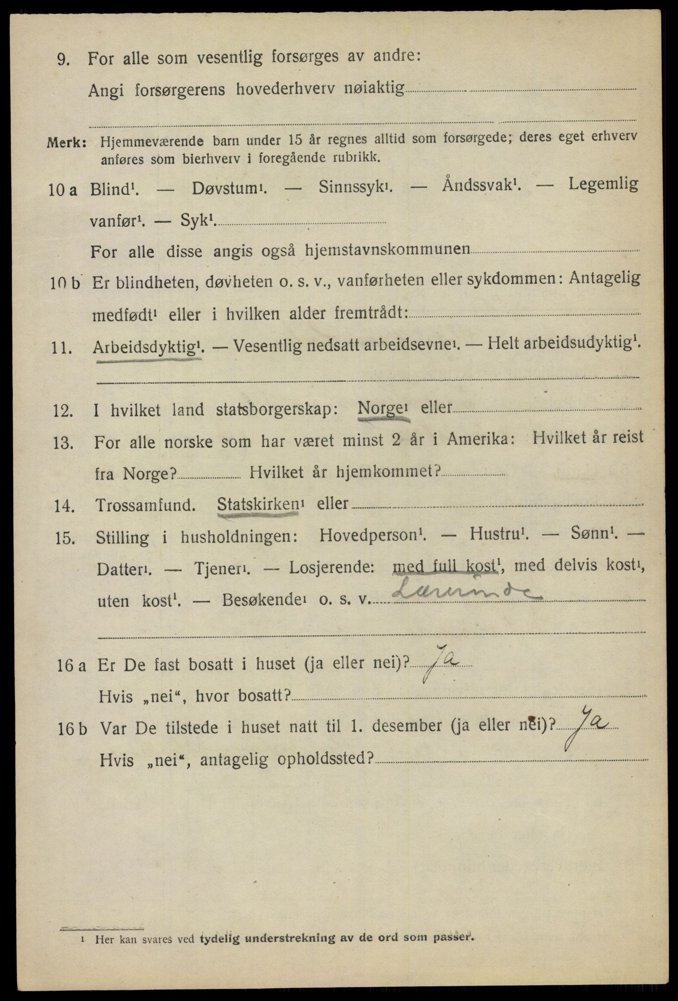 SAO, 1920 census for Asker, 1920, p. 3881