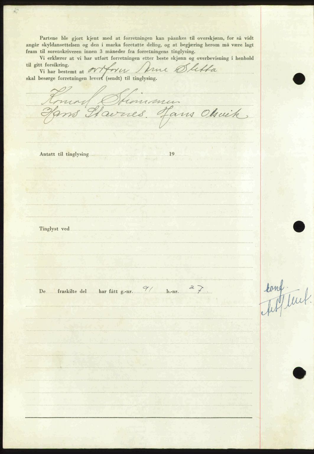 Nordmøre sorenskriveri, AV/SAT-A-4132/1/2/2Ca: Mortgage book no. A109, 1948-1948, Diary no: : 2384/1948