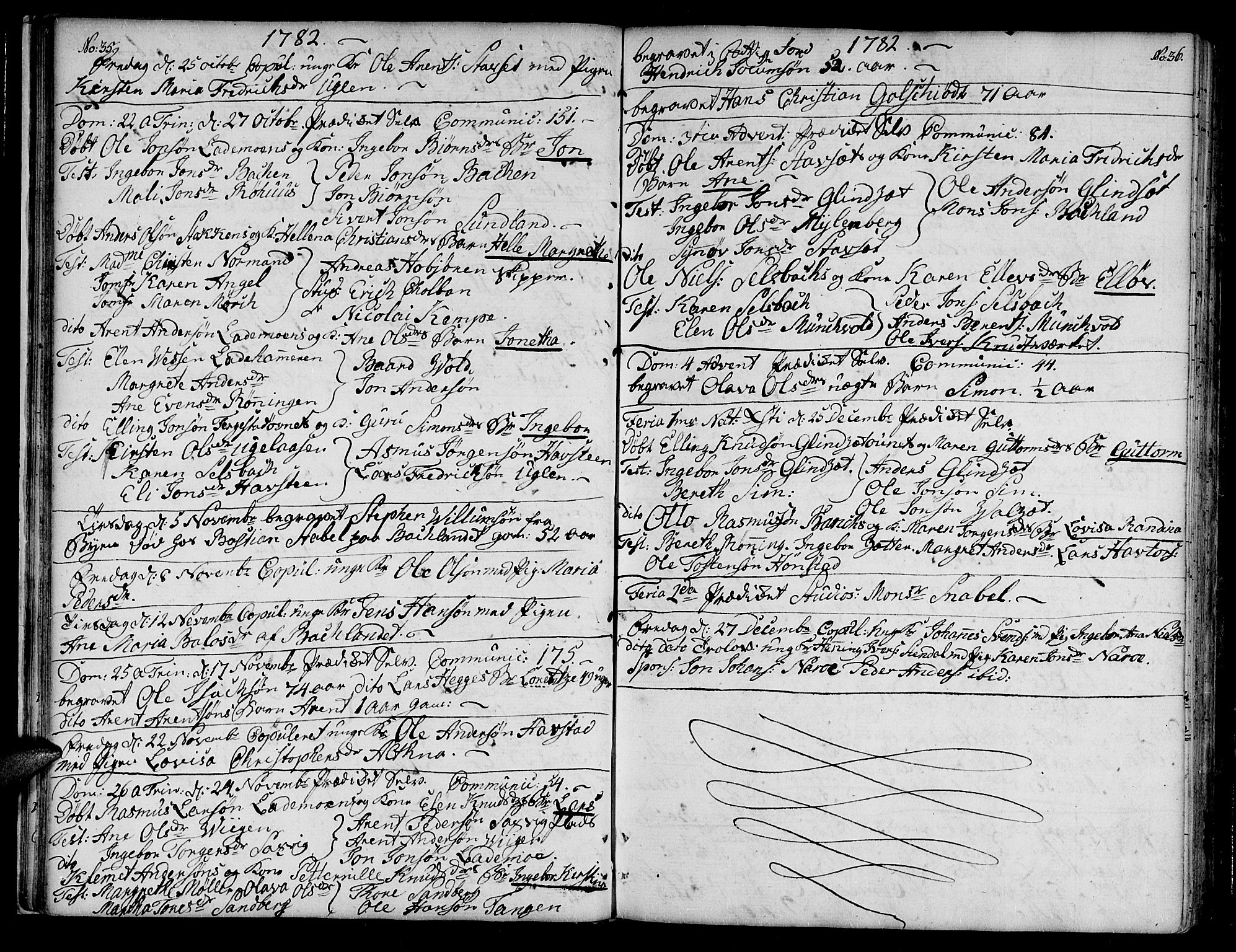Ministerialprotokoller, klokkerbøker og fødselsregistre - Sør-Trøndelag, SAT/A-1456/604/L0180: Parish register (official) no. 604A01, 1780-1797, p. 35-36