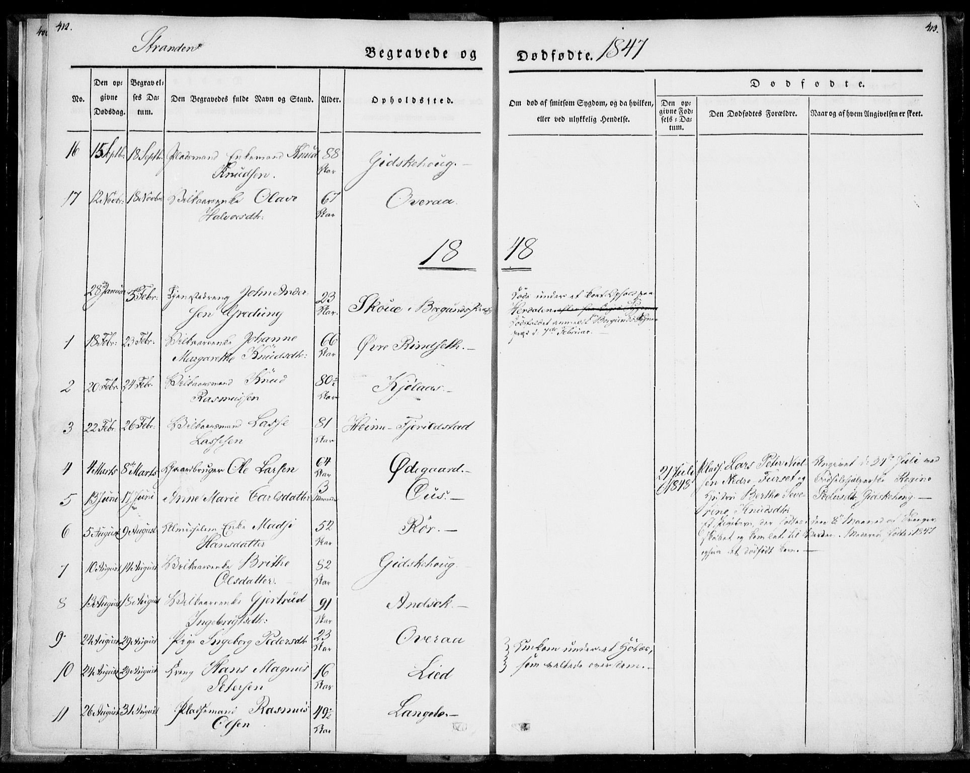 Ministerialprotokoller, klokkerbøker og fødselsregistre - Møre og Romsdal, AV/SAT-A-1454/520/L0277: Parish register (official) no. 520A07, 1843-1861, p. 412-413