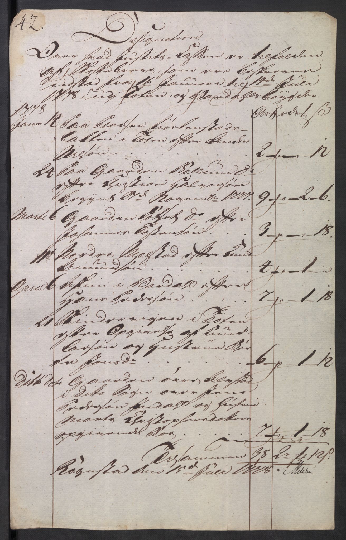 Rentekammeret inntil 1814, Reviderte regnskaper, Mindre regnskaper, AV/RA-EA-4068/Rb/L0014: Opplands amt, 1771-1779, p. 855