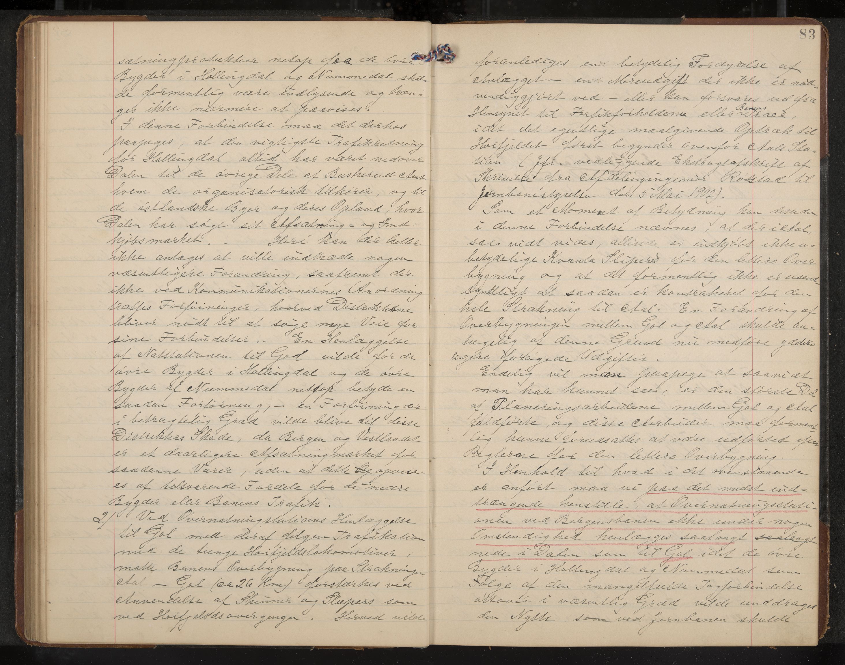 Hol formannskap og sentraladministrasjon, IKAK/0620021-1/A/L0004: Møtebok, 1904-1909, p. 83