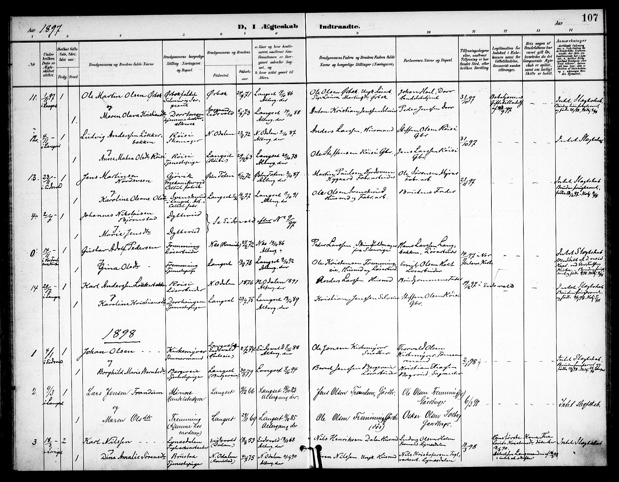 Eidsvoll prestekontor Kirkebøker, SAO/A-10888/F/Fb/L0002: Parish register (official) no. II 2, 1897-1907, p. 107