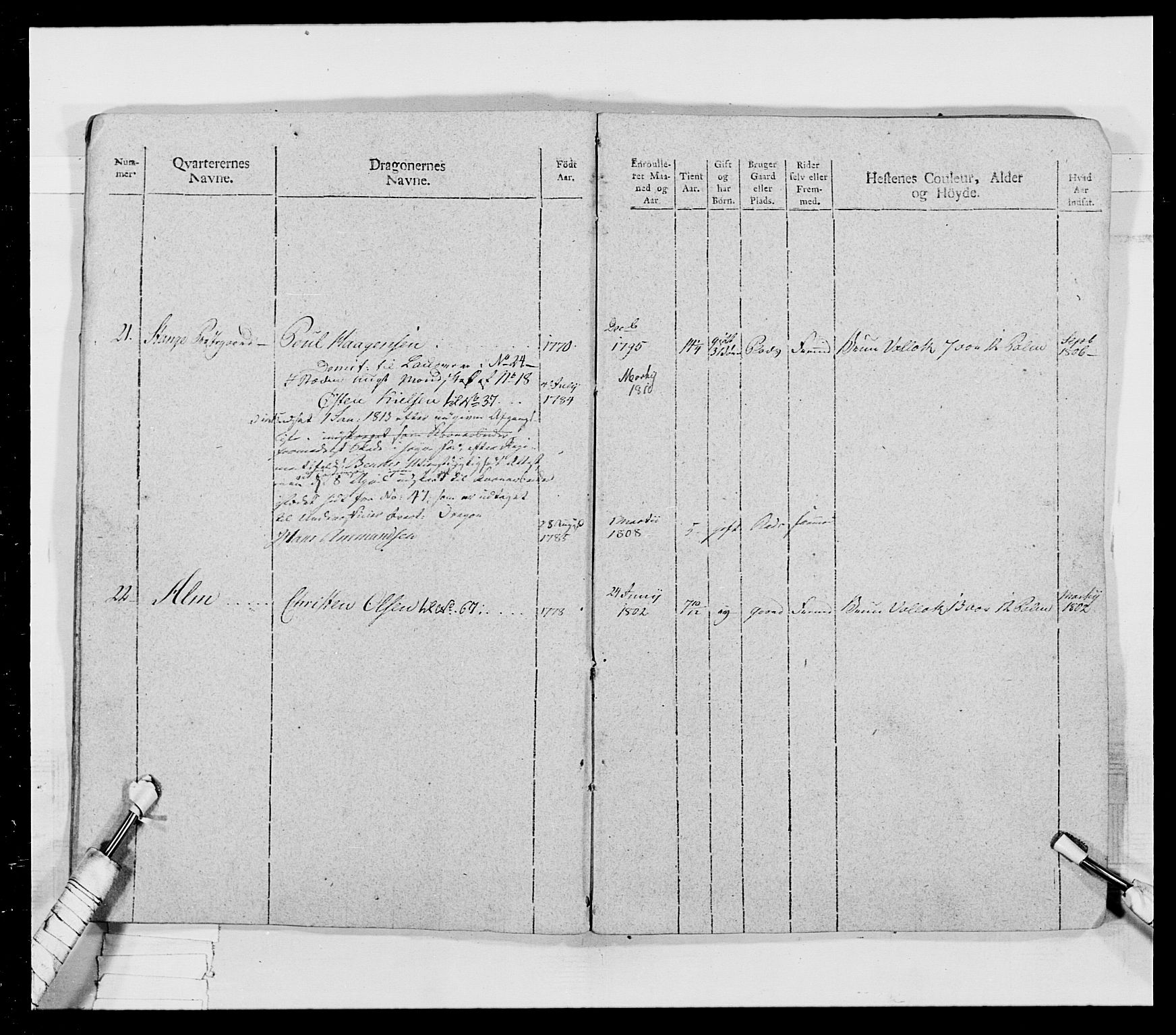 Generalitets- og kommissariatskollegiet, Det kongelige norske kommissariatskollegium, AV/RA-EA-5420/E/Eh/L0018: Opplandske dragonregiment, 1810-1811, p. 22