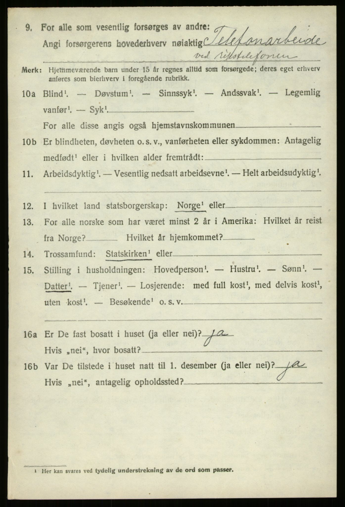 SAB, 1920 census for Hornindal, 1920, p. 3747
