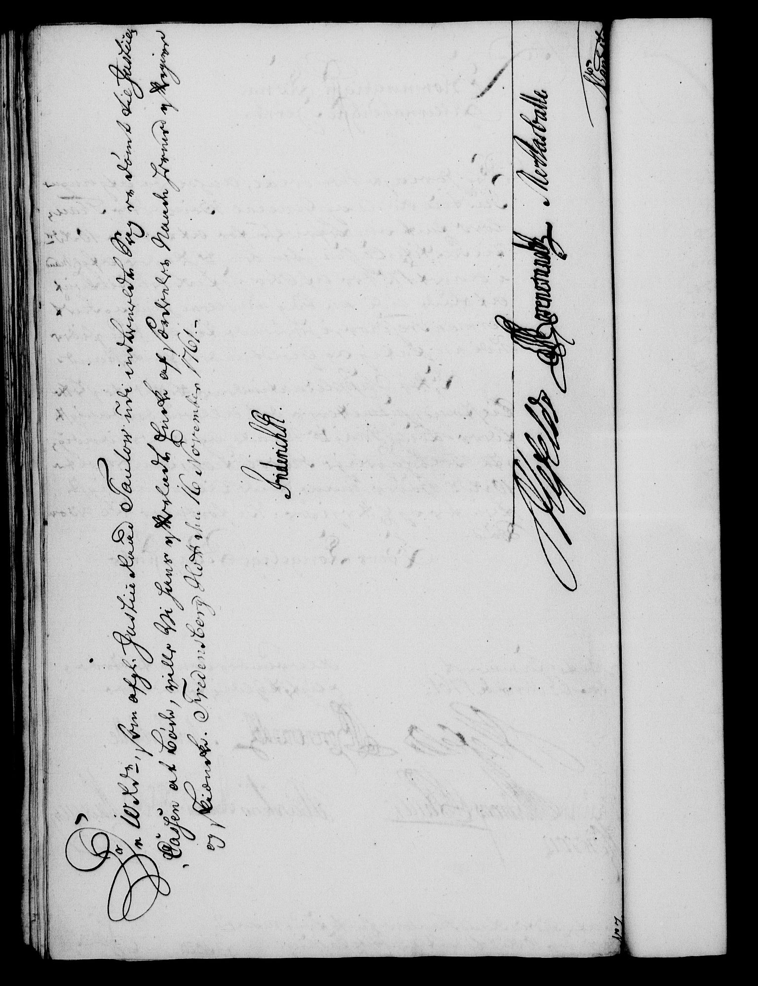 Rentekammeret, Kammerkanselliet, RA/EA-3111/G/Gf/Gfa/L0043: Norsk relasjons- og resolusjonsprotokoll (merket RK 52.43), 1761, p. 486