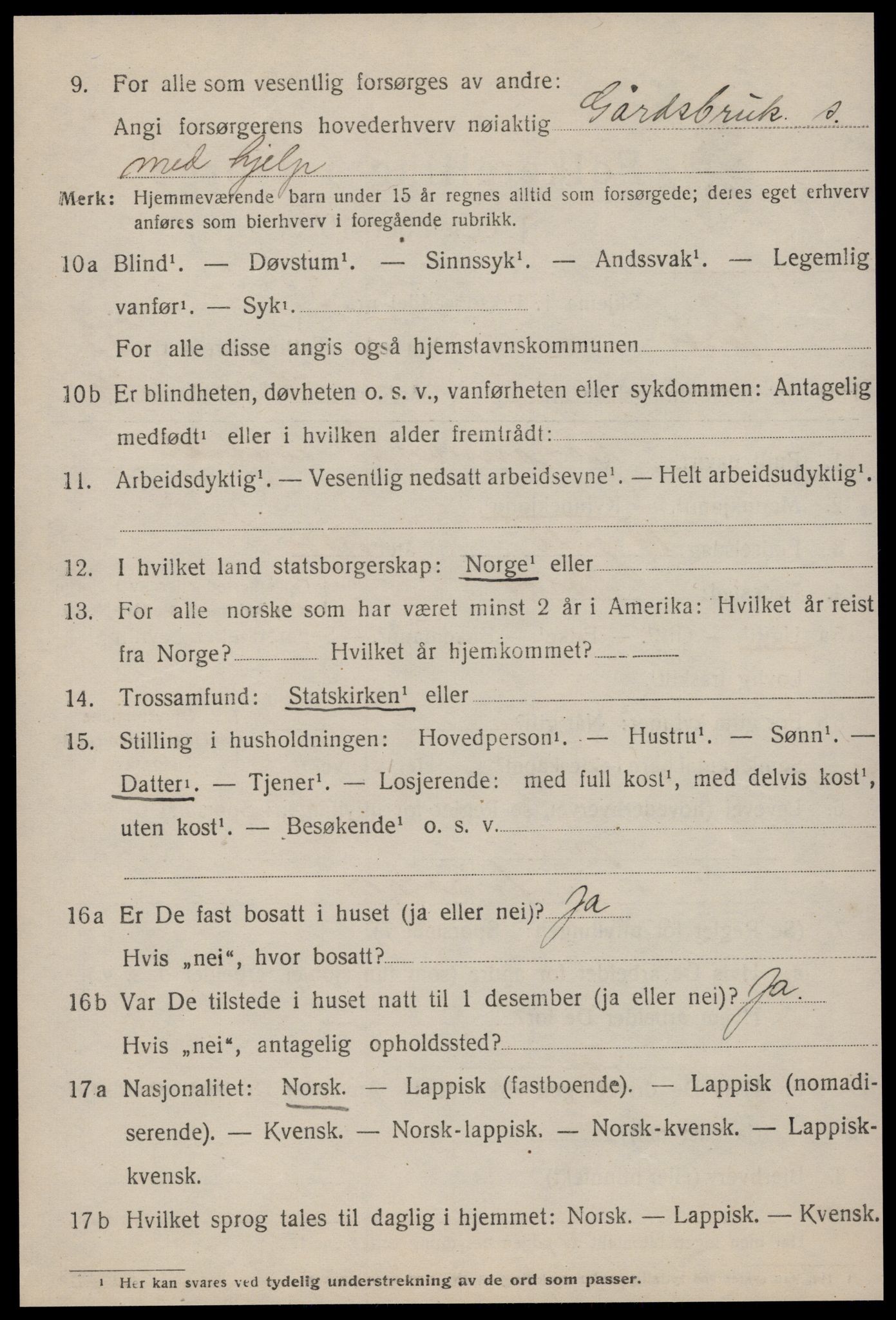 SAT, 1920 census for Røros, 1920, p. 9369