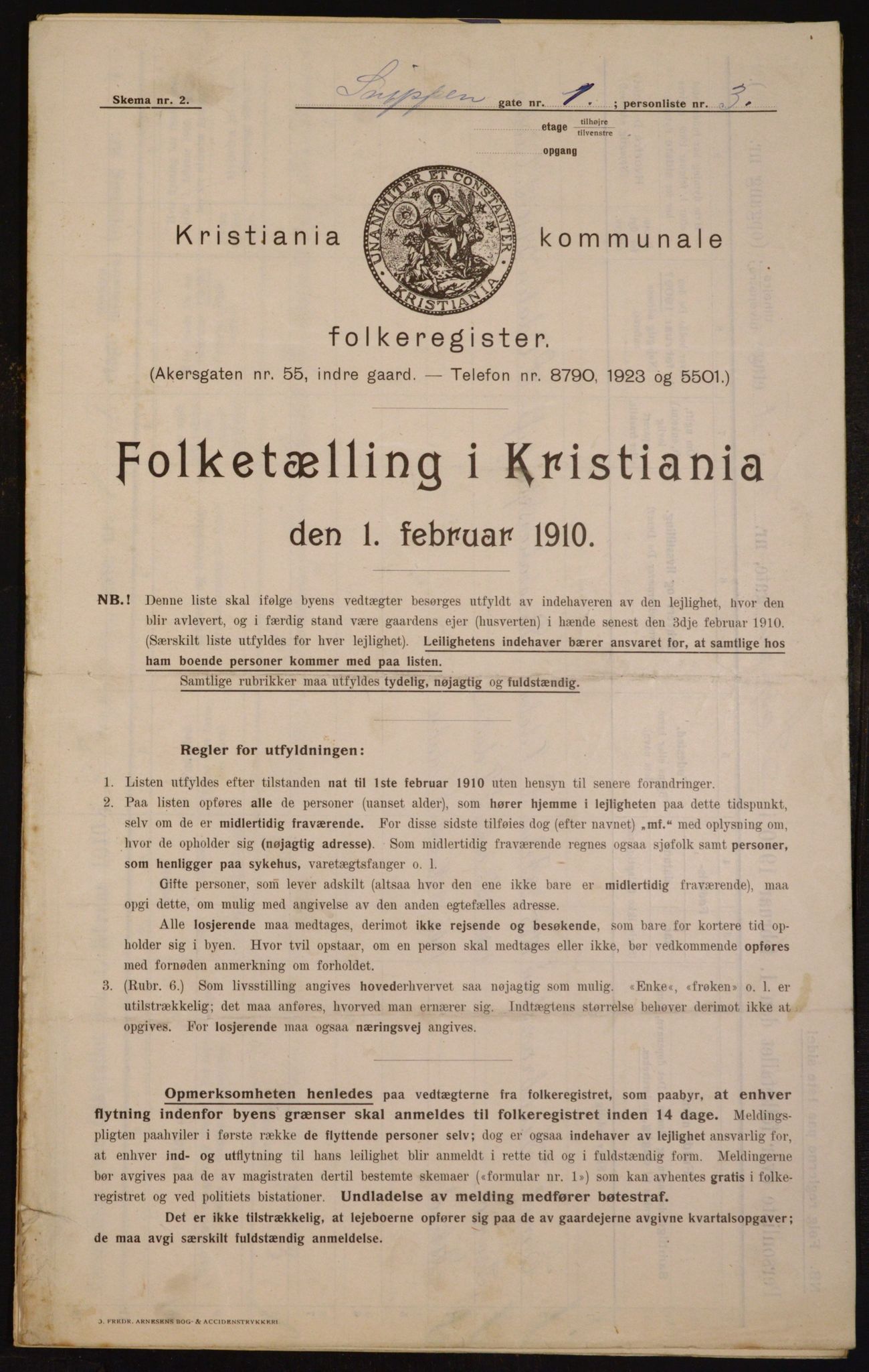 OBA, Municipal Census 1910 for Kristiania, 1910, p. 93395