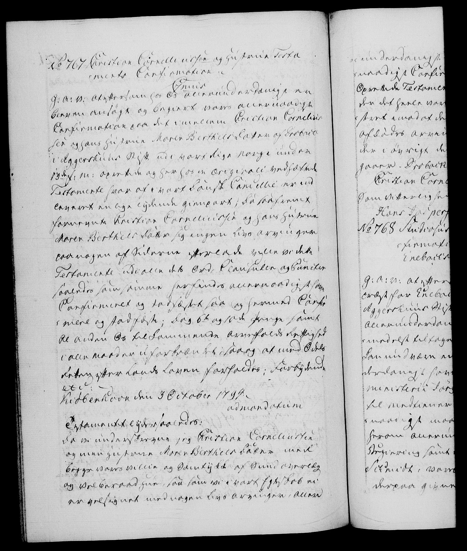 Danske Kanselli 1572-1799, AV/RA-EA-3023/F/Fc/Fca/Fcaa/L0055: Norske registre, 1794, p. 421b