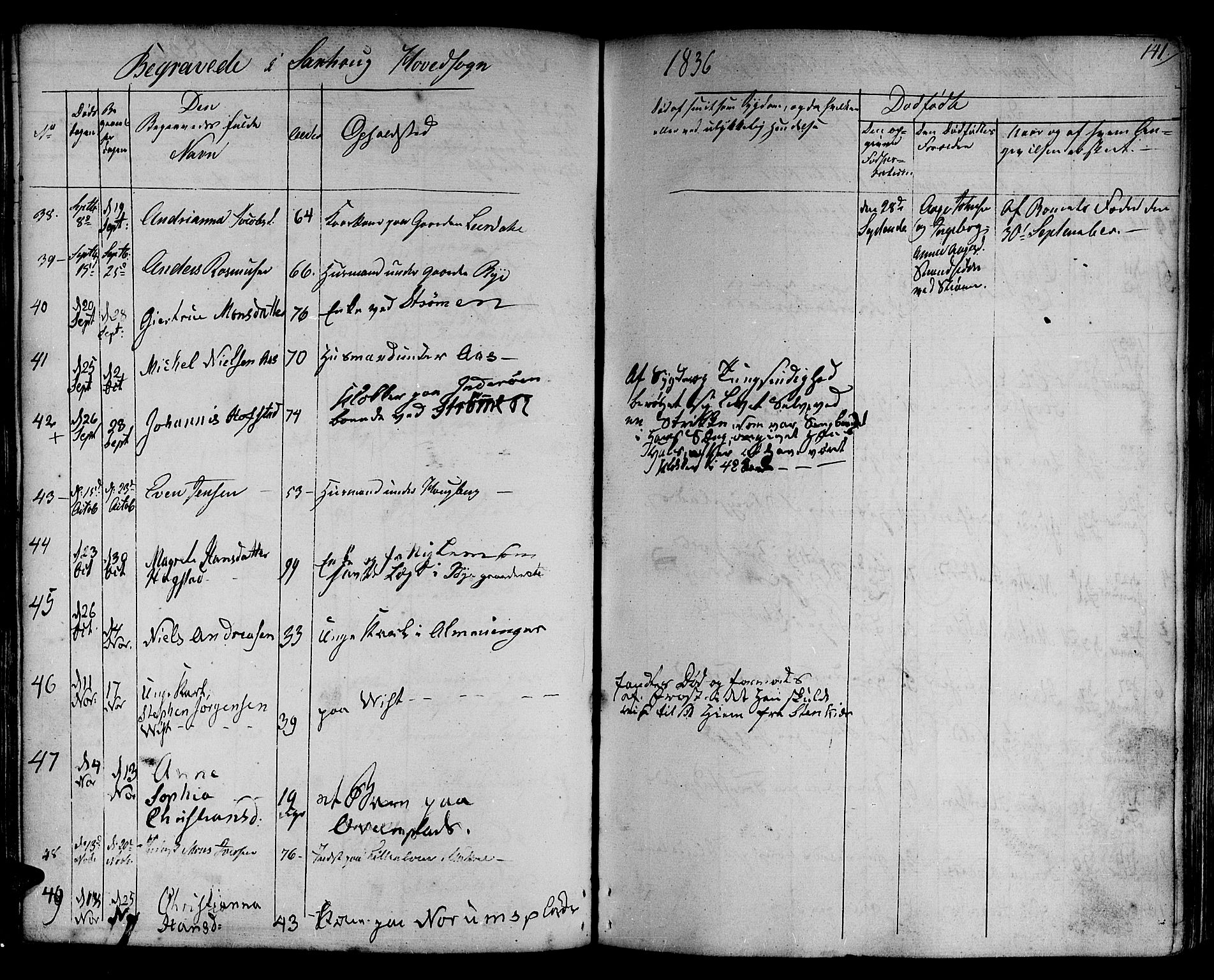 Ministerialprotokoller, klokkerbøker og fødselsregistre - Nord-Trøndelag, SAT/A-1458/730/L0277: Parish register (official) no. 730A06 /1, 1830-1839, p. 141