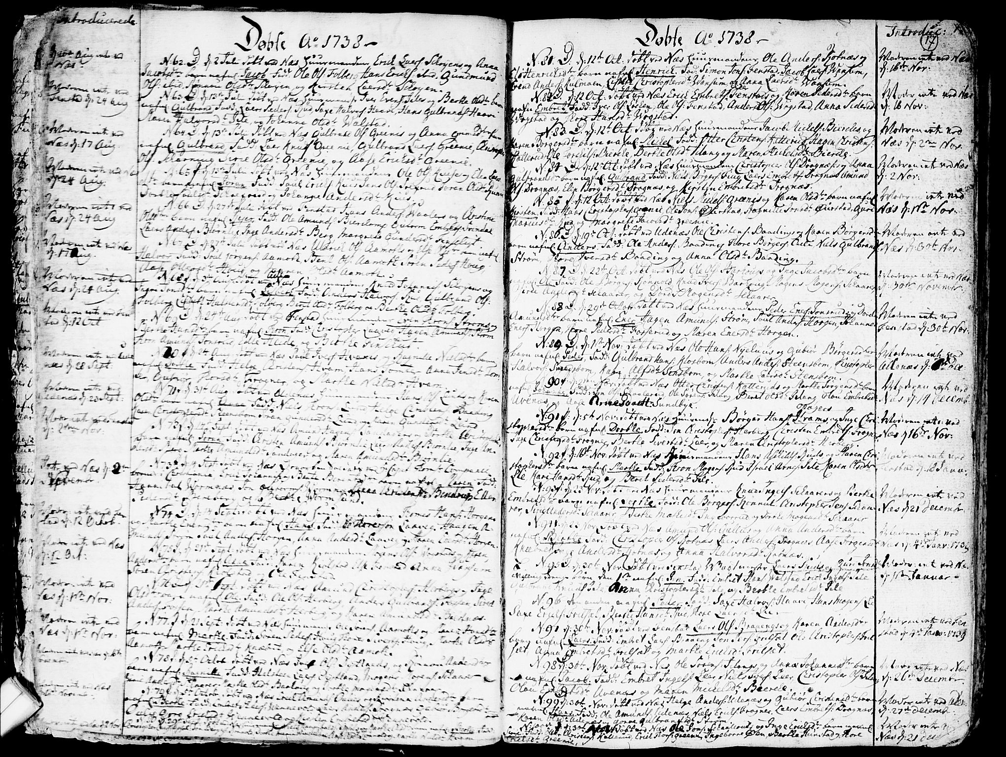 Nes prestekontor Kirkebøker, AV/SAO-A-10410/F/Fa/L0003: Parish register (official) no. I 3, 1734-1781, p. 17