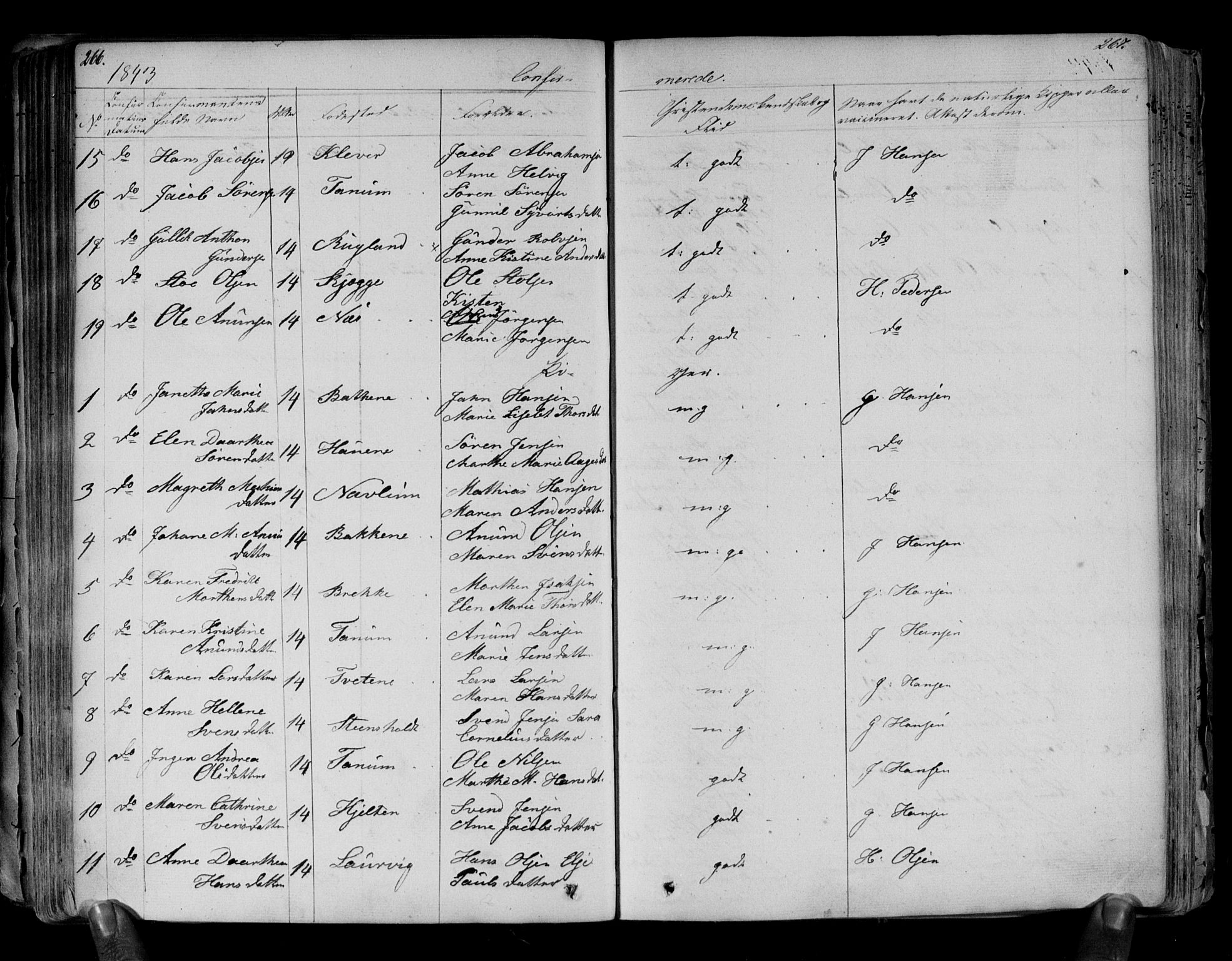 Brunlanes kirkebøker, SAKO/A-342/F/Fa/L0003: Parish register (official) no. I 3, 1834-1845, p. 266-267