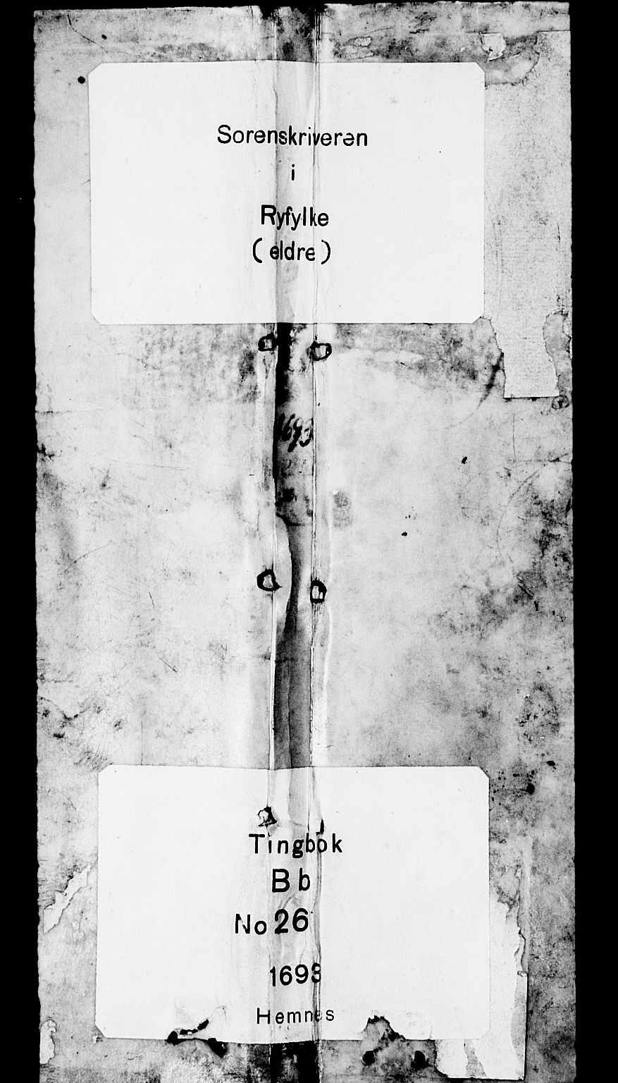 Ryfylke tingrett, AV/SAST-A-100055/001/I/IB/IBBb/L0026: Tingbok, Hemnes, 1693