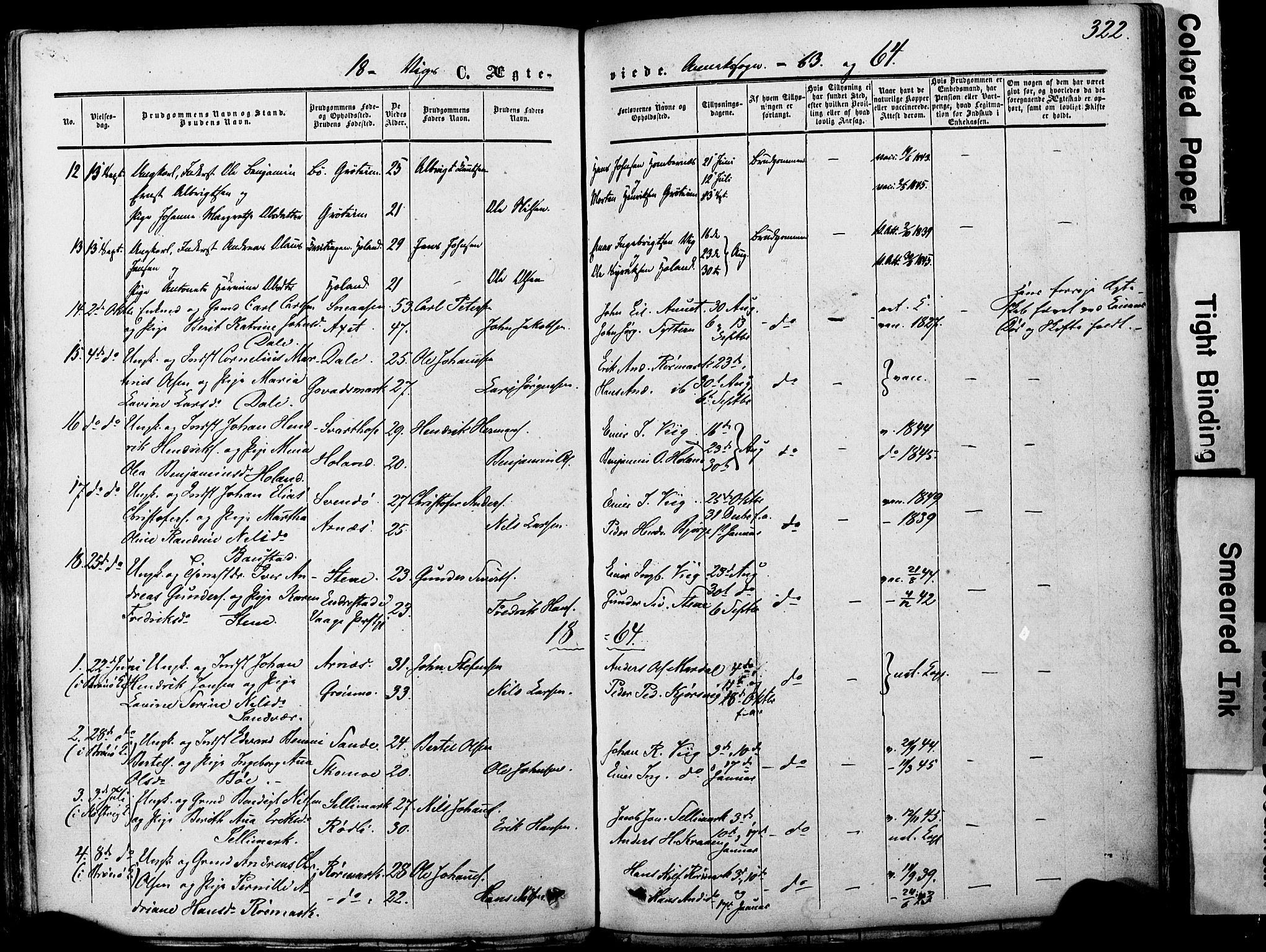 Ministerialprotokoller, klokkerbøker og fødselsregistre - Nordland, AV/SAT-A-1459/812/L0176: Parish register (official) no. 812A05, 1834-1874, p. 322