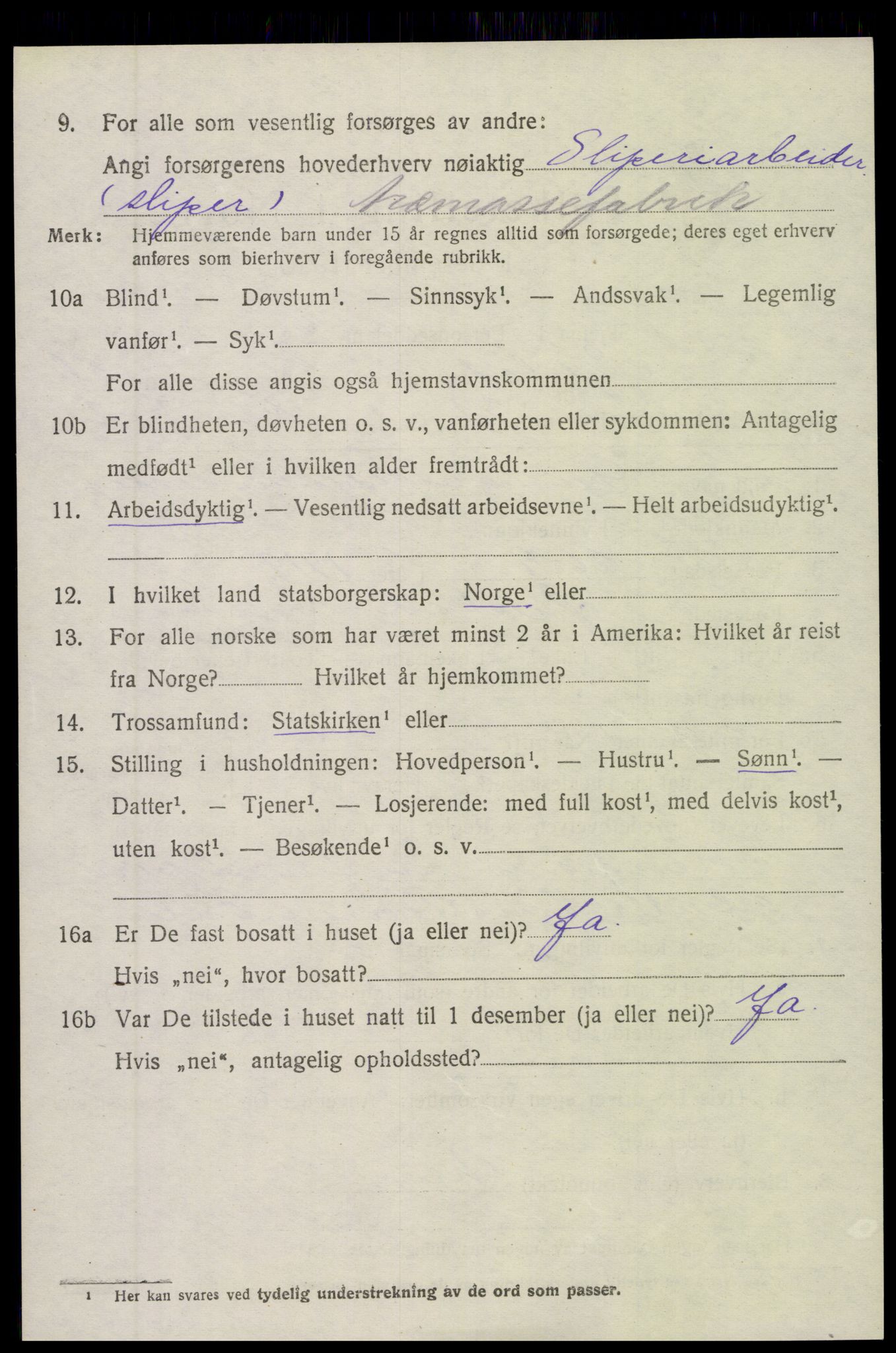 SAK, 1920 census for Øyestad, 1920, p. 4069