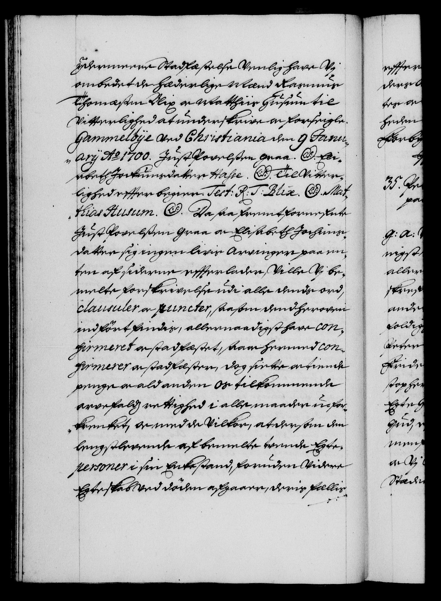 Danske Kanselli 1572-1799, AV/RA-EA-3023/F/Fc/Fca/Fcaa/L0018: Norske registre, 1699-1703, p. 58b