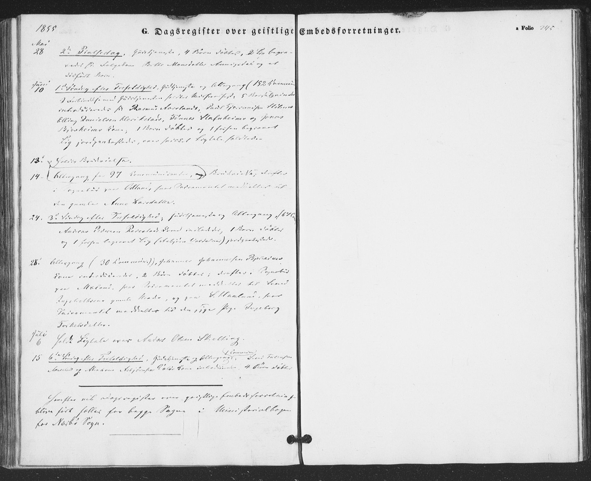 Hå sokneprestkontor, AV/SAST-A-101801/001/30BA/L0007: Parish register (official) no. A 6, 1842-1855, p. 245