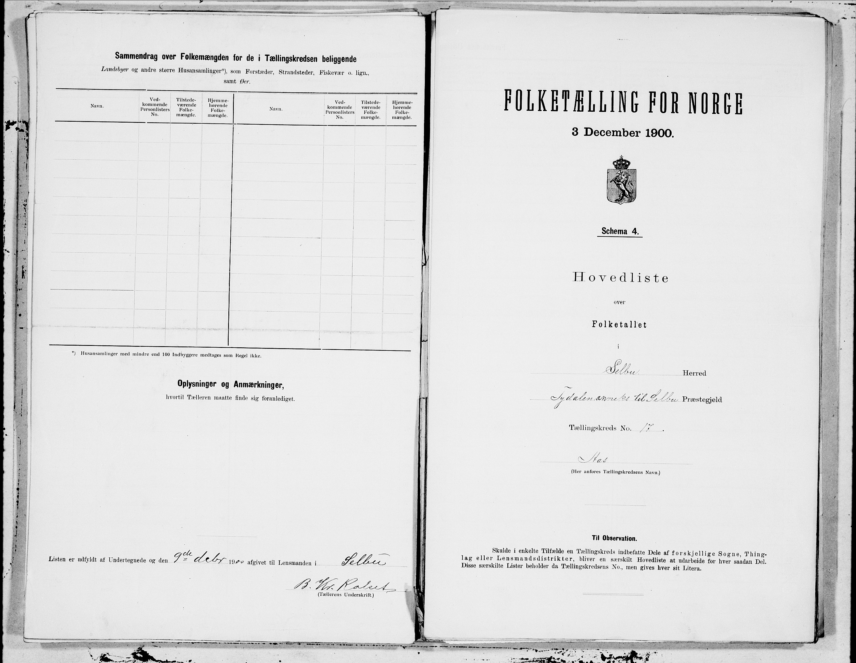 SAT, 1900 census for Selbu, 1900, p. 34