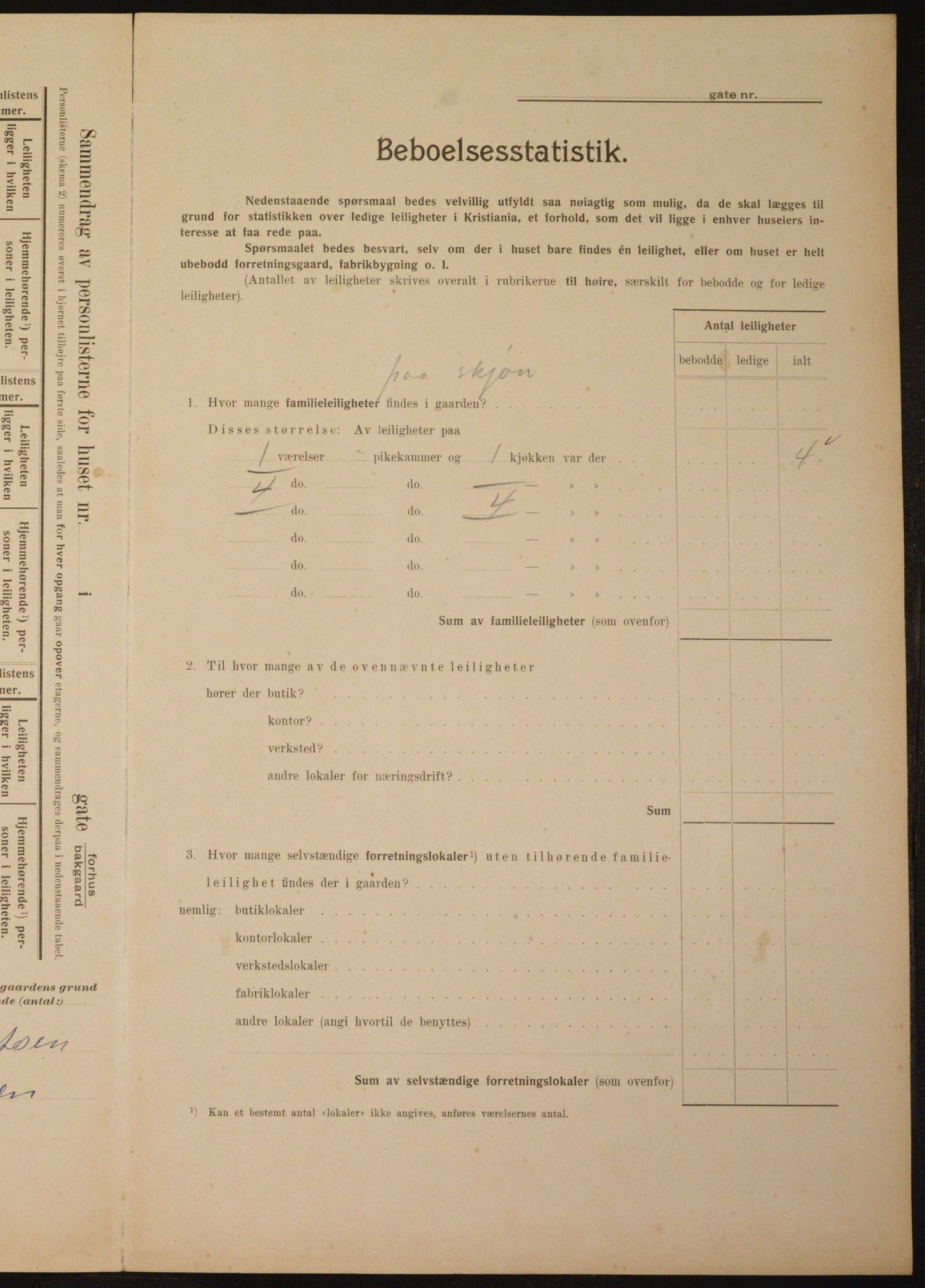 OBA, Municipal Census 1910 for Kristiania, 1910, p. 42776