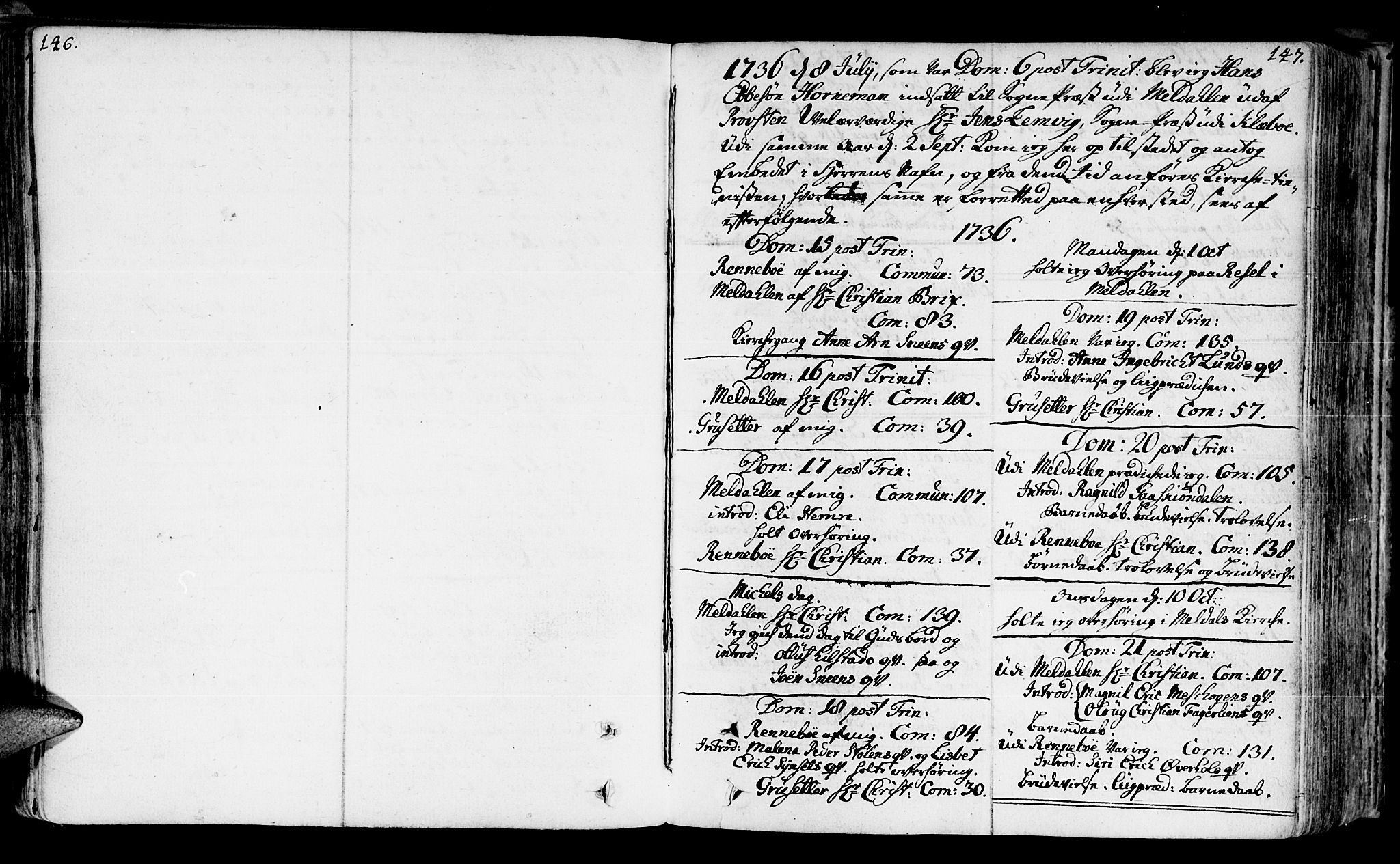 Ministerialprotokoller, klokkerbøker og fødselsregistre - Sør-Trøndelag, AV/SAT-A-1456/672/L0850: Parish register (official) no. 672A03, 1725-1751, p. 146-147