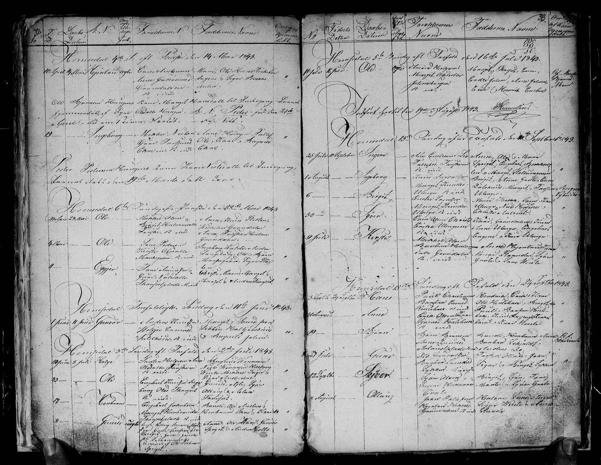 Gol kirkebøker, SAKO/A-226/G/Gb/L0002: Parish register (copy) no. II 2, 1838-1844, p. 32-33