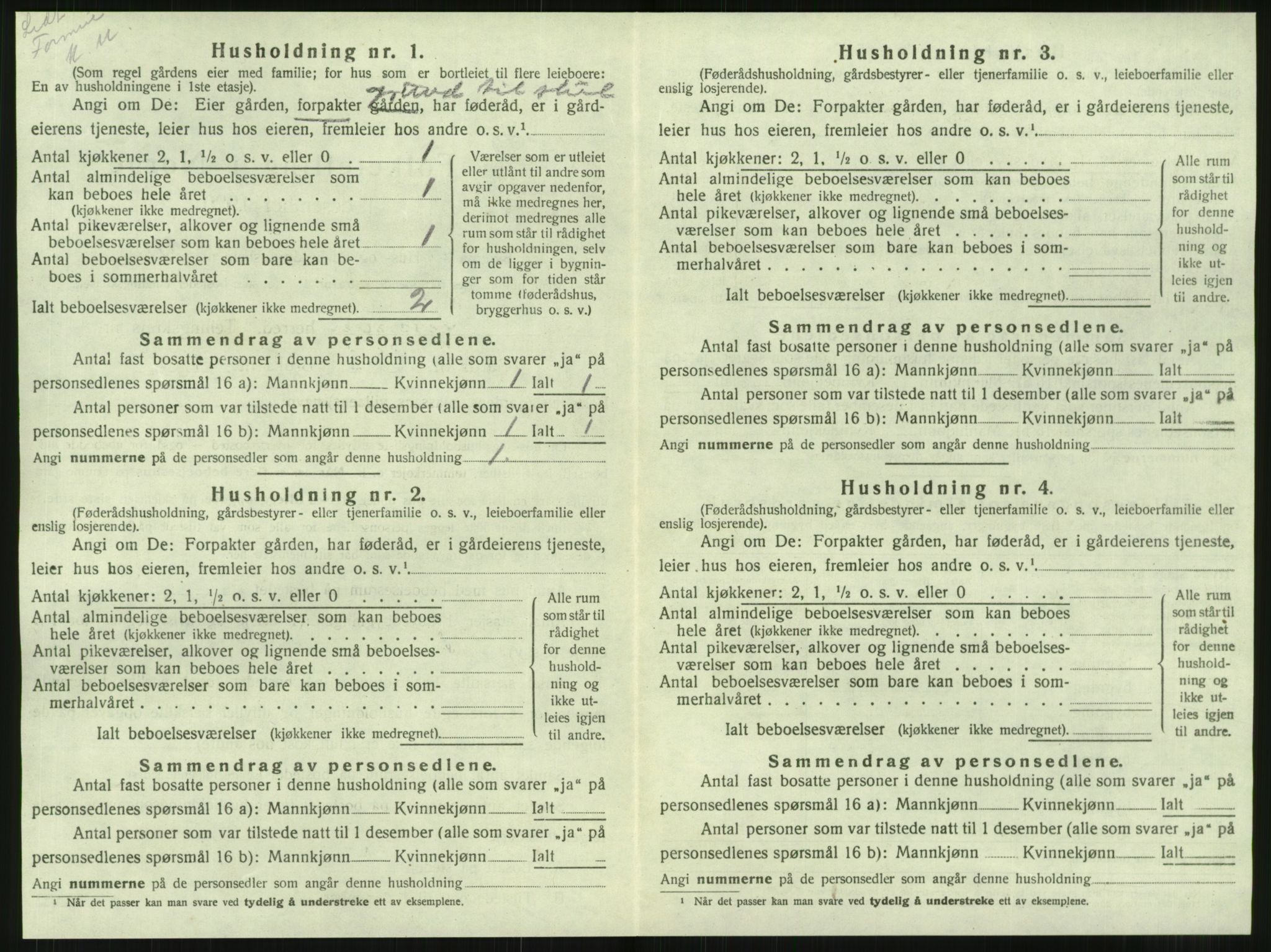 SAT, 1920 census for Sparbu, 1920, p. 998