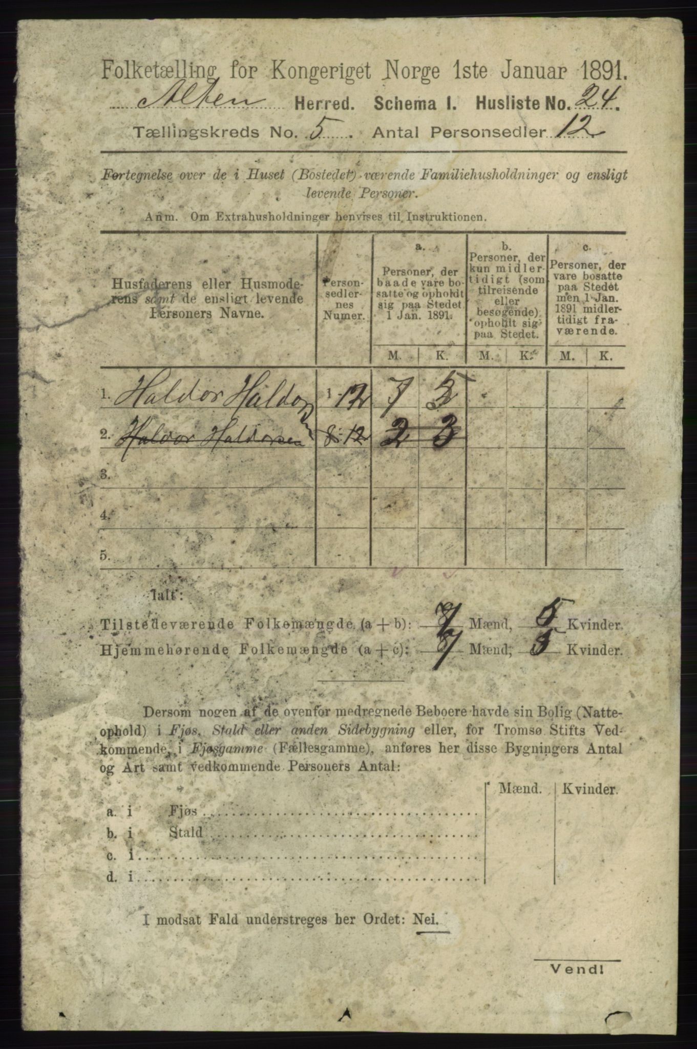 RA, 1891 census for 2012 Alta, 1891, p. 1644