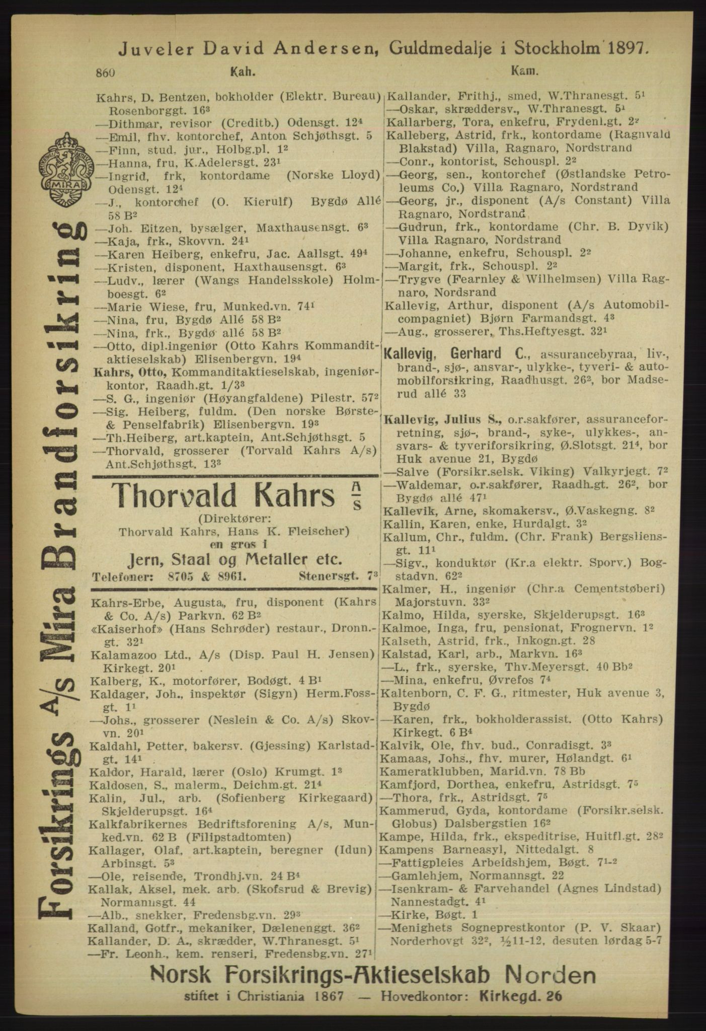 Kristiania/Oslo adressebok, PUBL/-, 1918, p. 885
