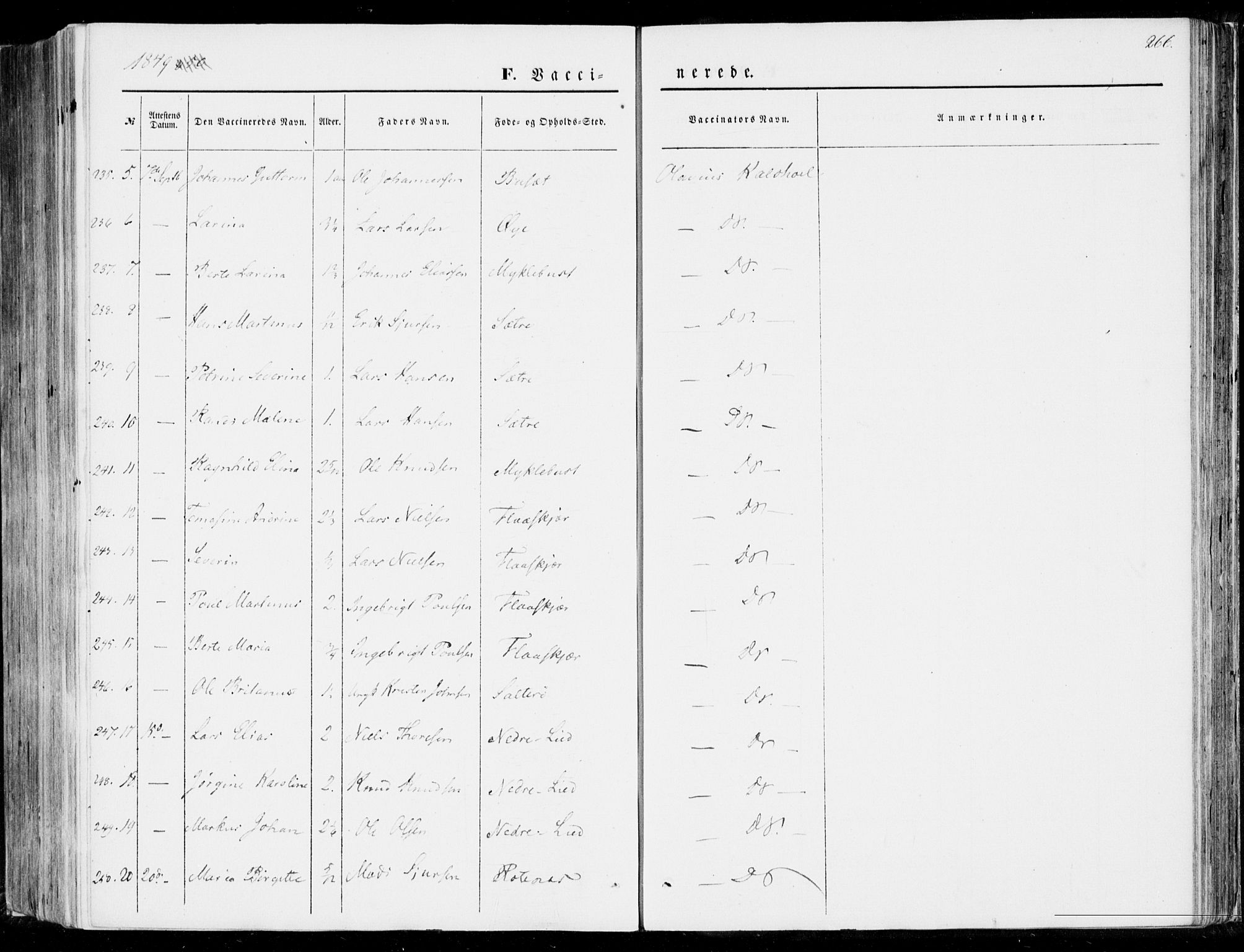 Ministerialprotokoller, klokkerbøker og fødselsregistre - Møre og Romsdal, SAT/A-1454/510/L0121: Parish register (official) no. 510A01, 1848-1877, p. 266